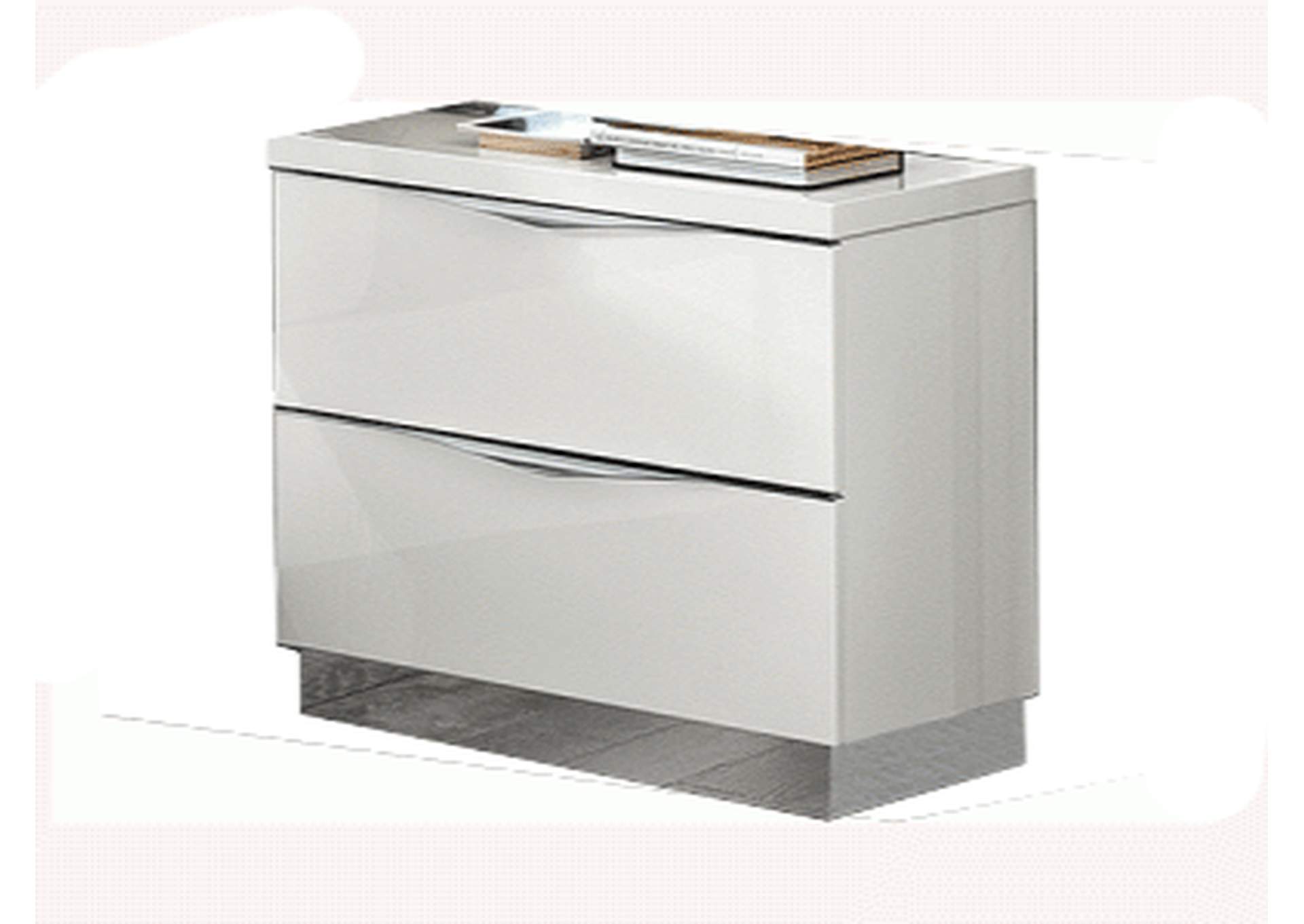 Onda White Mini Nightstand SET,ESF Wholesale Furniture