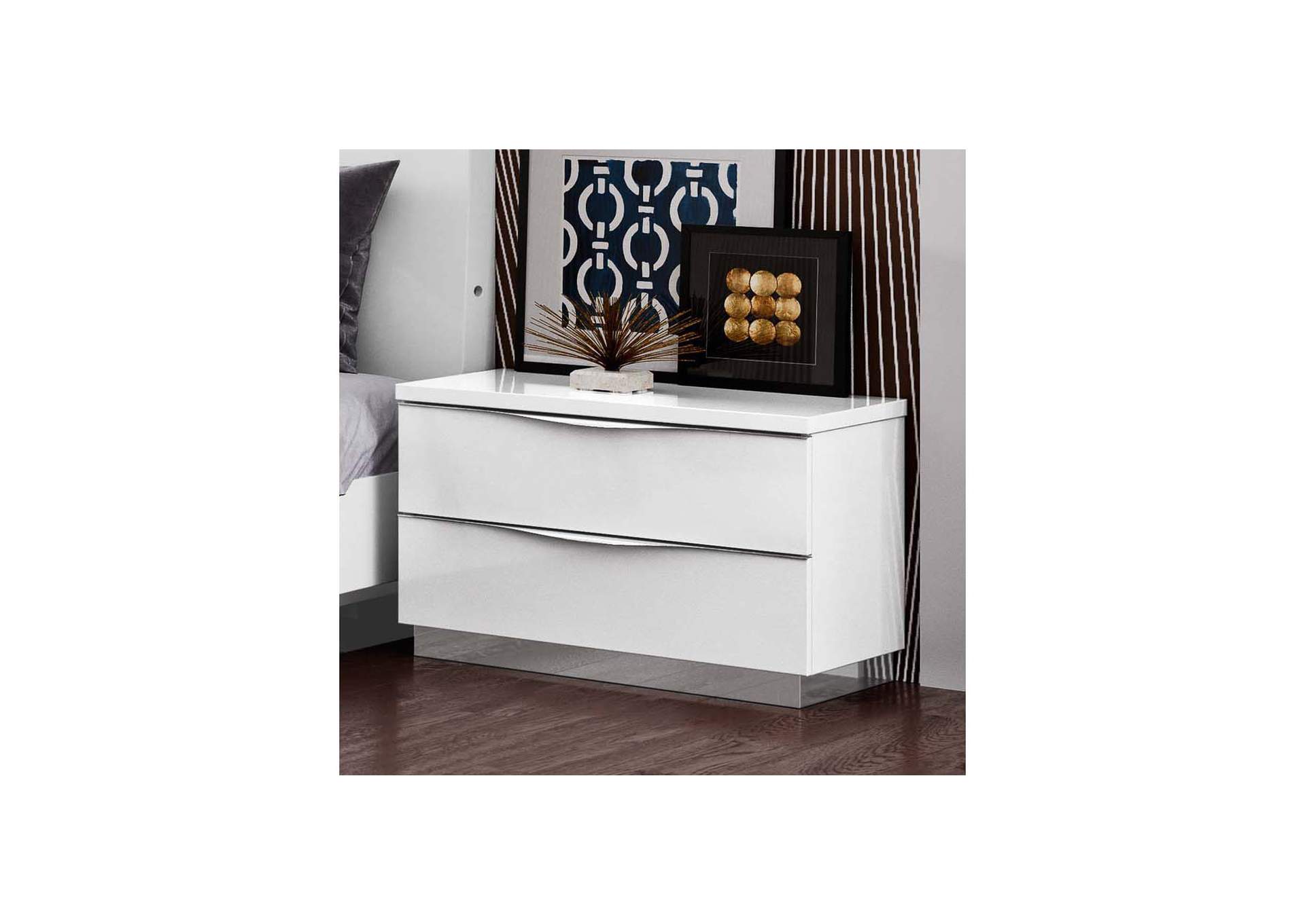 Onda White Maxi Nightstand SET,ESF Wholesale Furniture