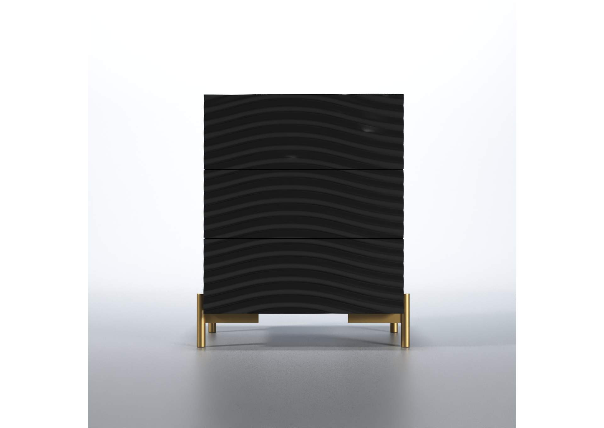 Wave Nightstand Dark Grey SET,ESF Wholesale Furniture