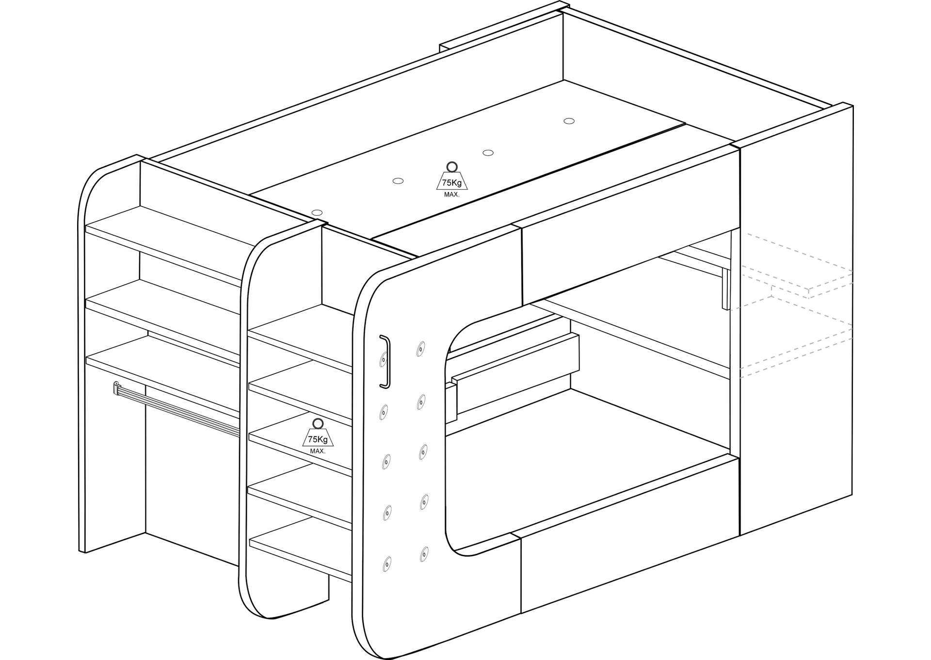 Gamer Bed Red & Black SET,ESF Wholesale Furniture