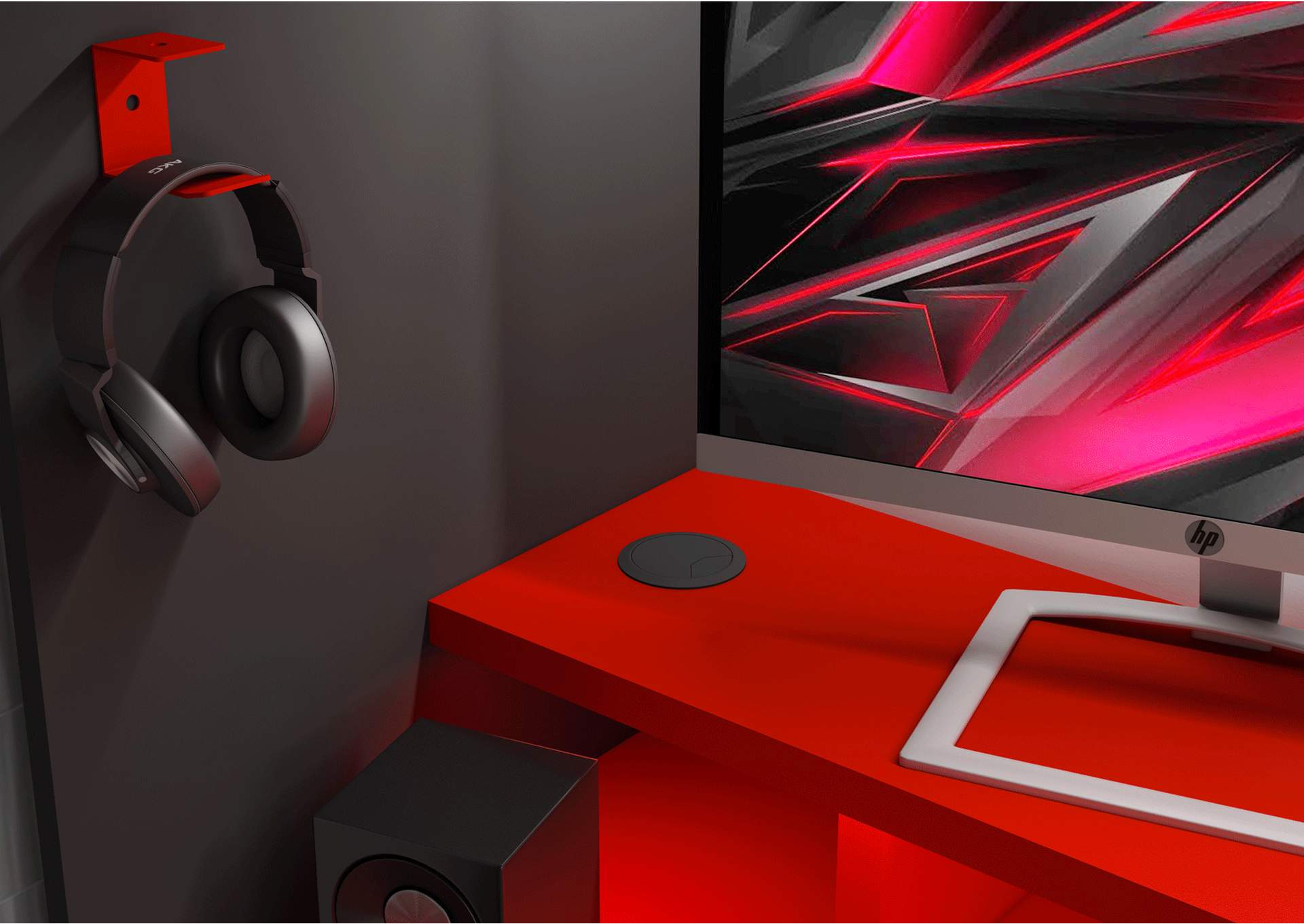 Gamer Bed Red & Black SET,ESF Wholesale Furniture