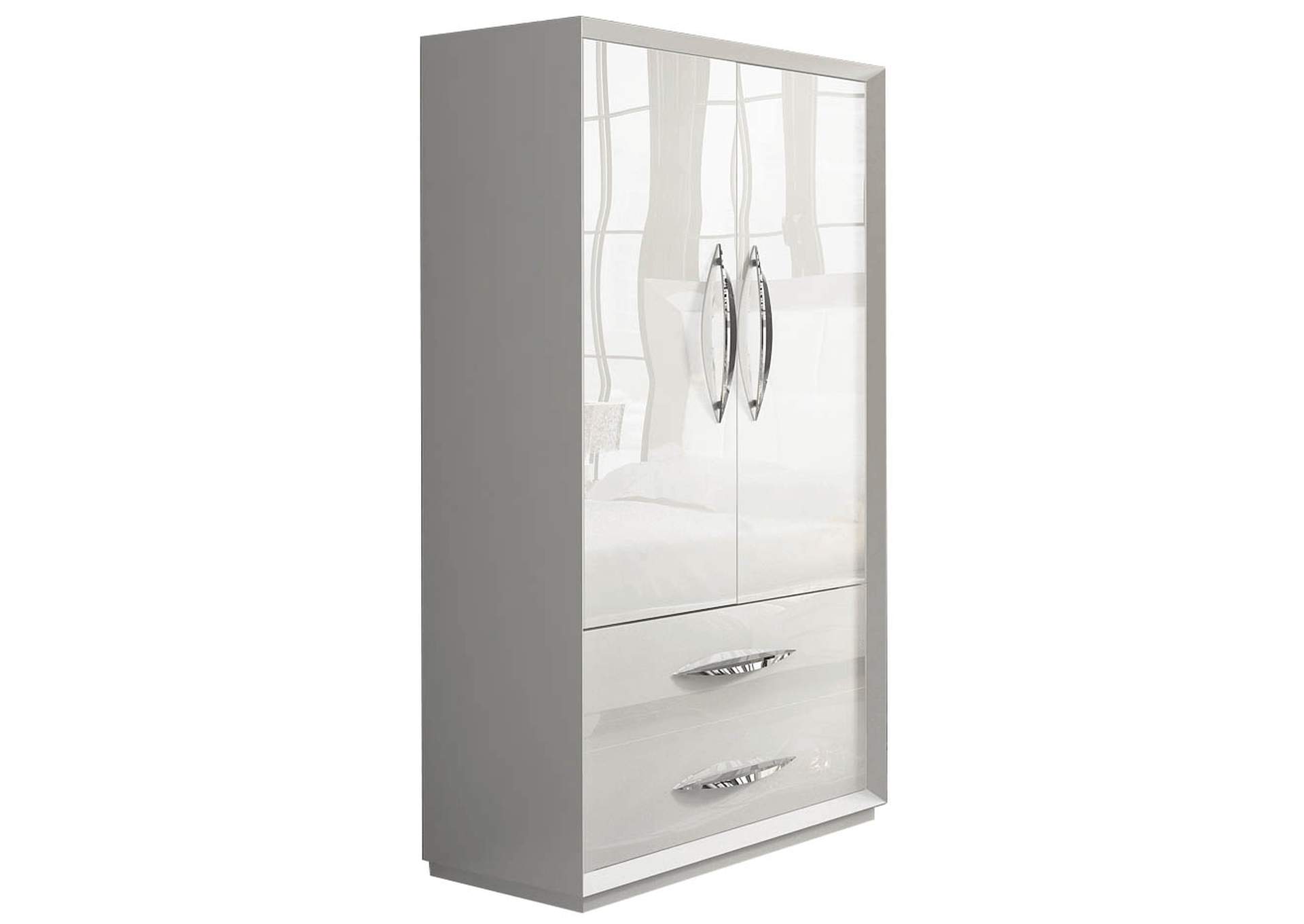 Carmen White 2 Door Wardrobe SET,ESF Wholesale Furniture