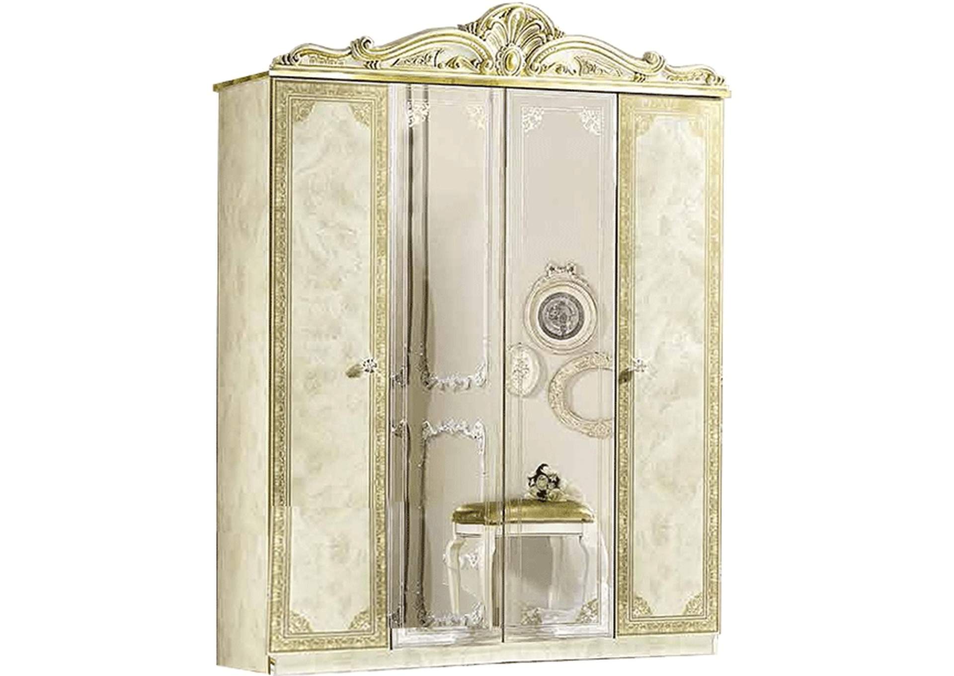 Leonardo 4 Door Wardrobe SET,ESF Wholesale Furniture