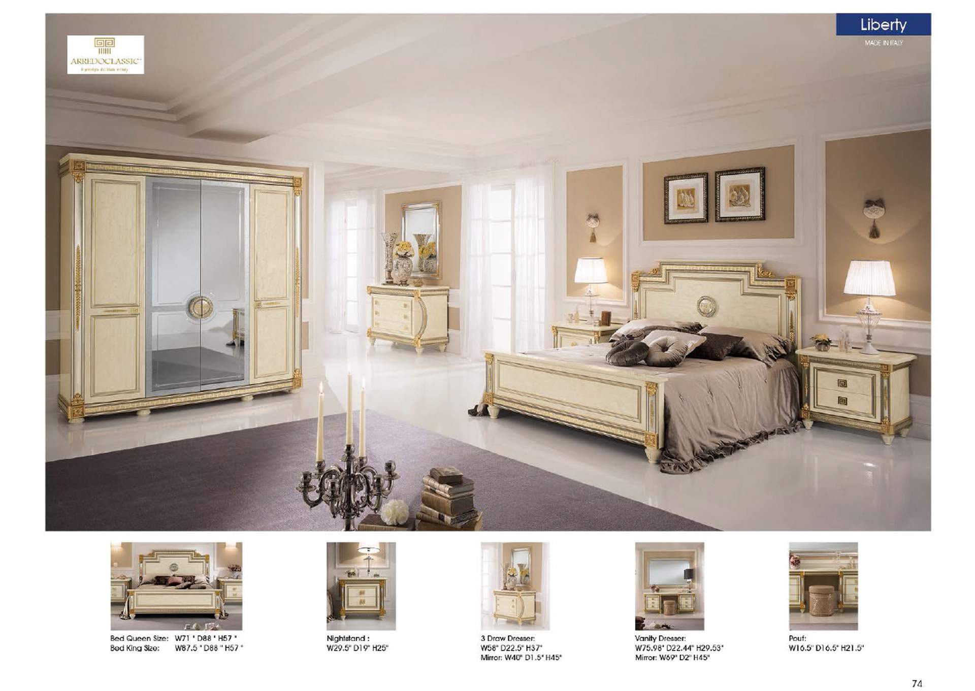 Liberty Night Bed SET,ESF Wholesale Furniture