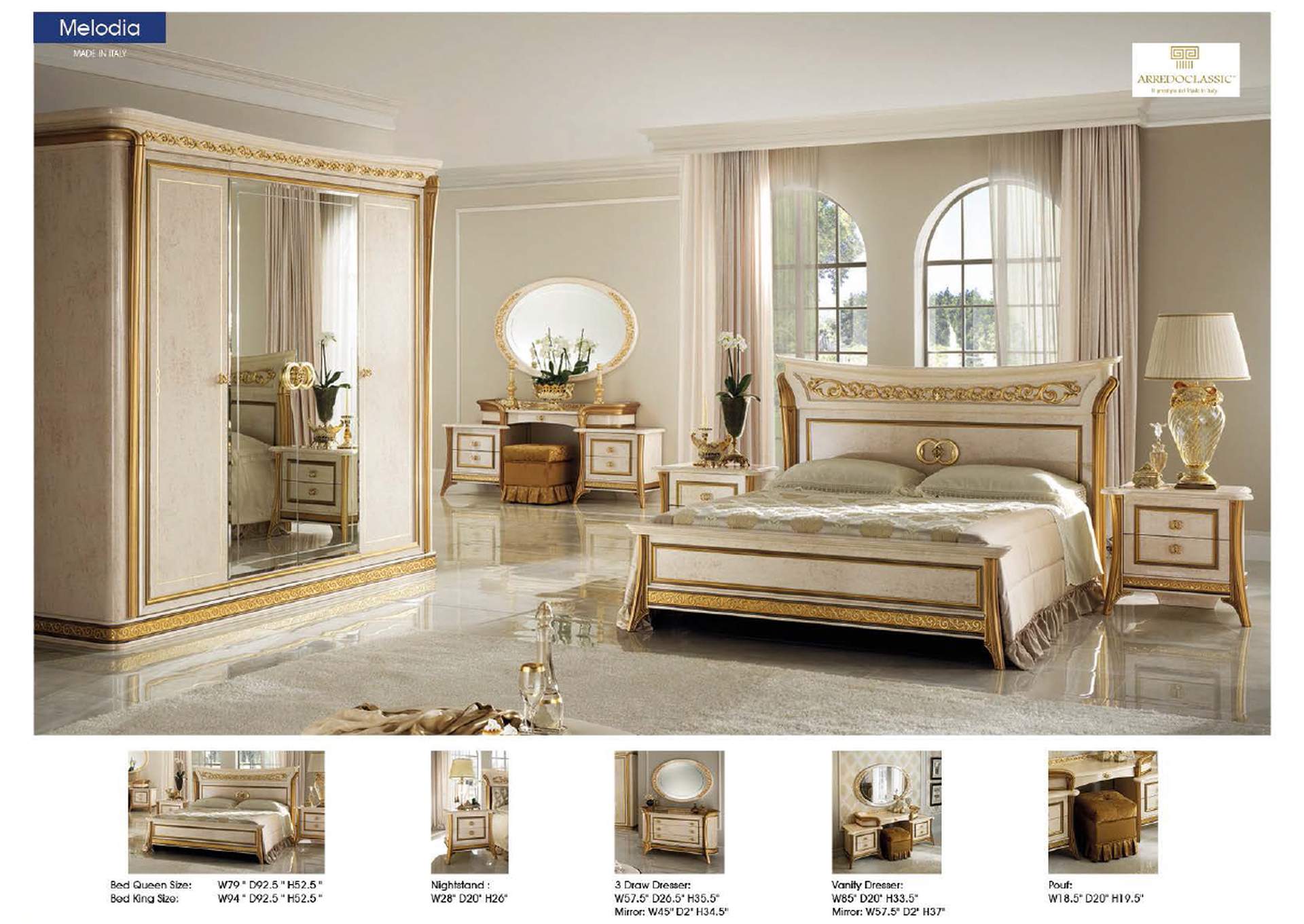 Melodia Bed SET,ESF Wholesale Furniture