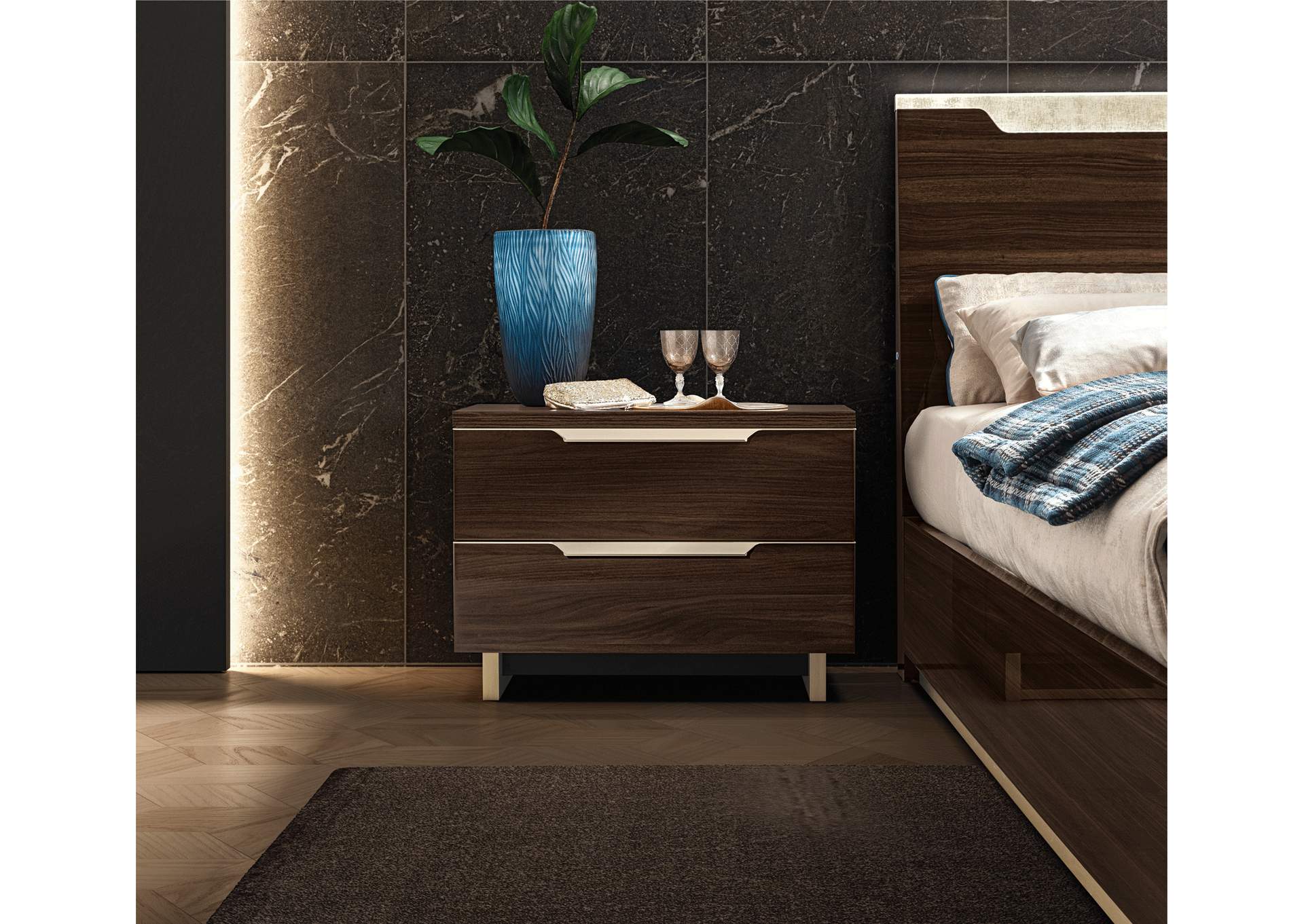 Smart Bedroom Walnut By Camel Group Italy SET,ESF Wholesale Furniture
