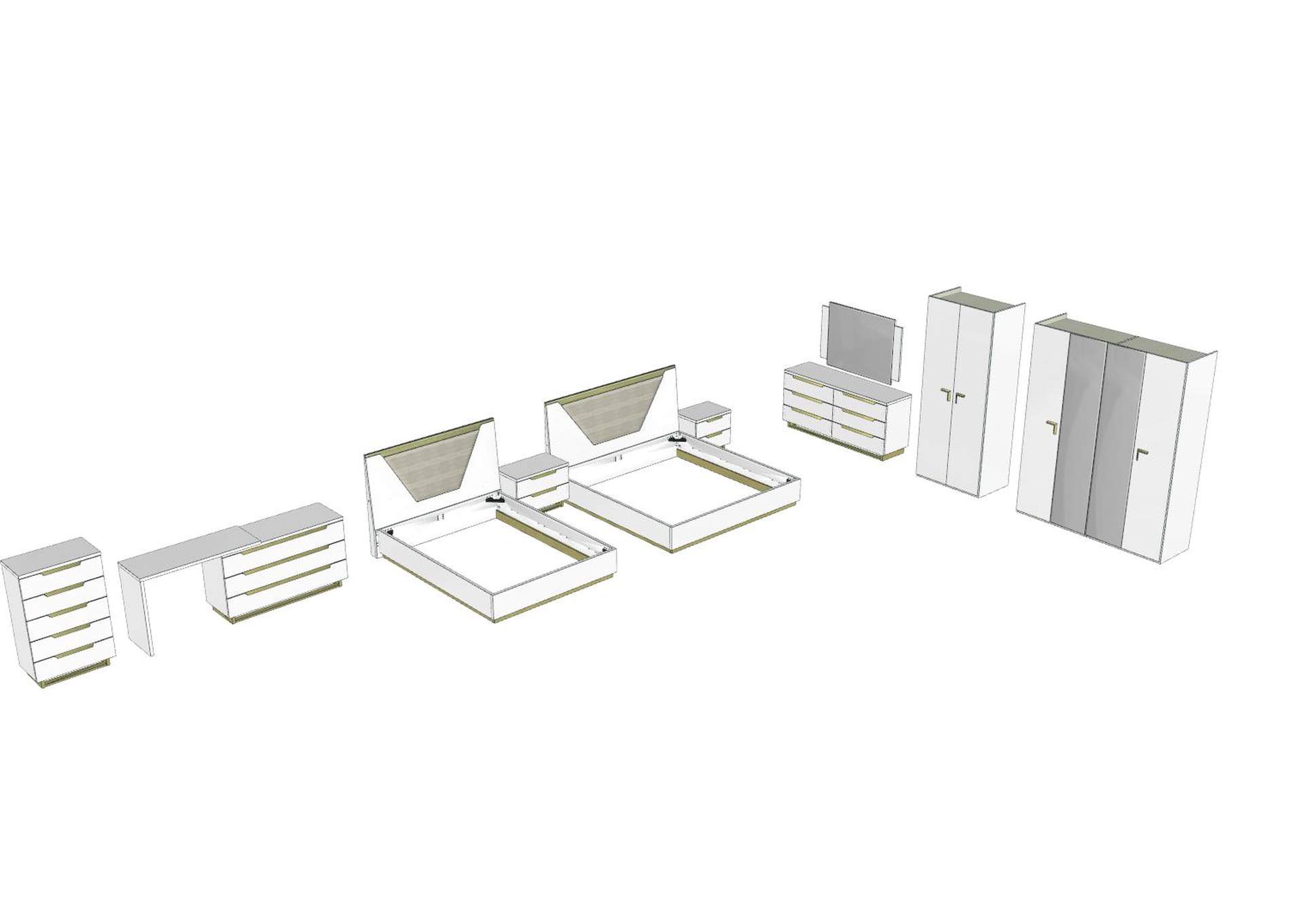 Double Dresser White,ESF Wholesale Furniture