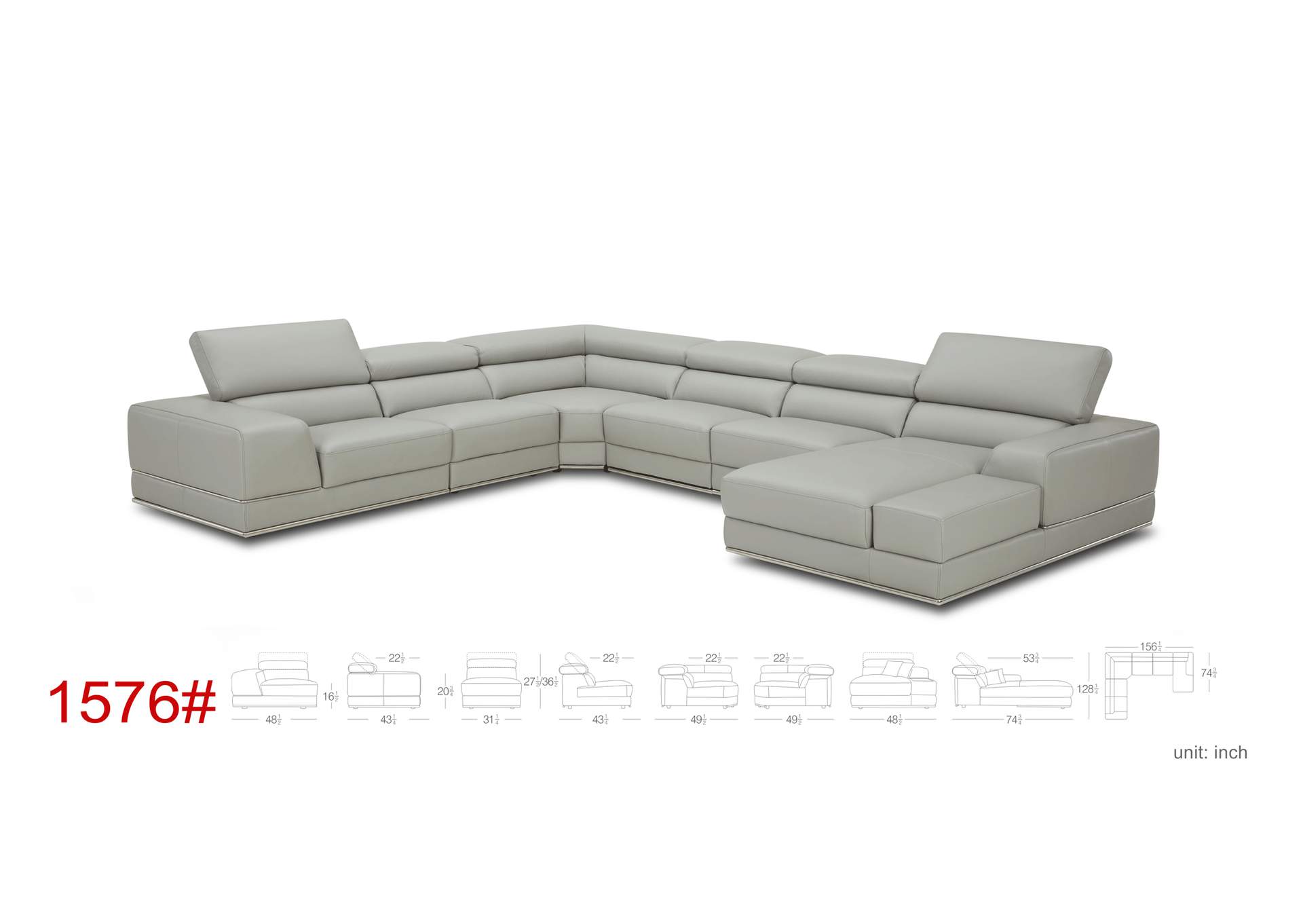 1576 Sectional Right,ESF Wholesale Furniture