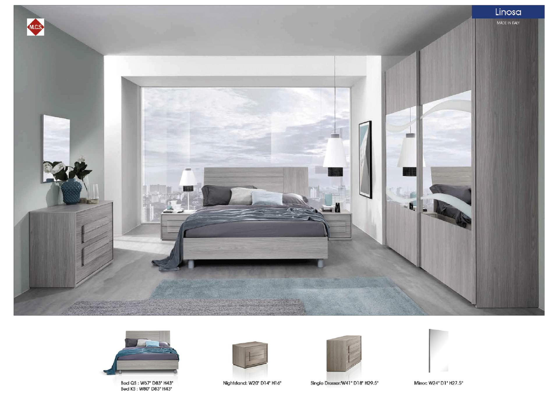 Linosa Queen Bed,ESF Wholesale Furniture