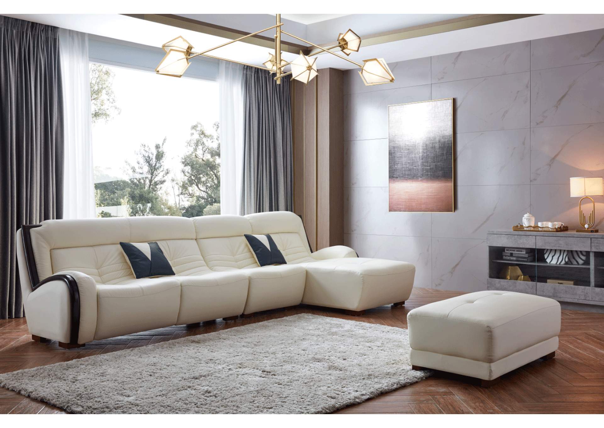 White, Special Order Colors, Brown/Wenge/Walnut 6028 Sectional Right Facing,ESF Wholesale Furniture