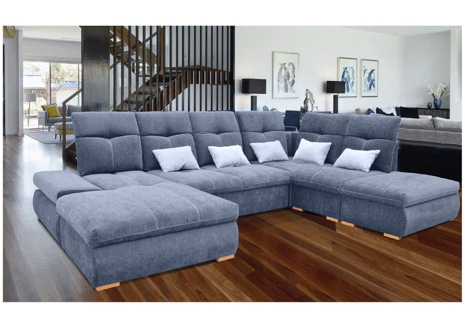 Opera Sectional Left with Bed And Storage SET,ESF Wholesale Furniture