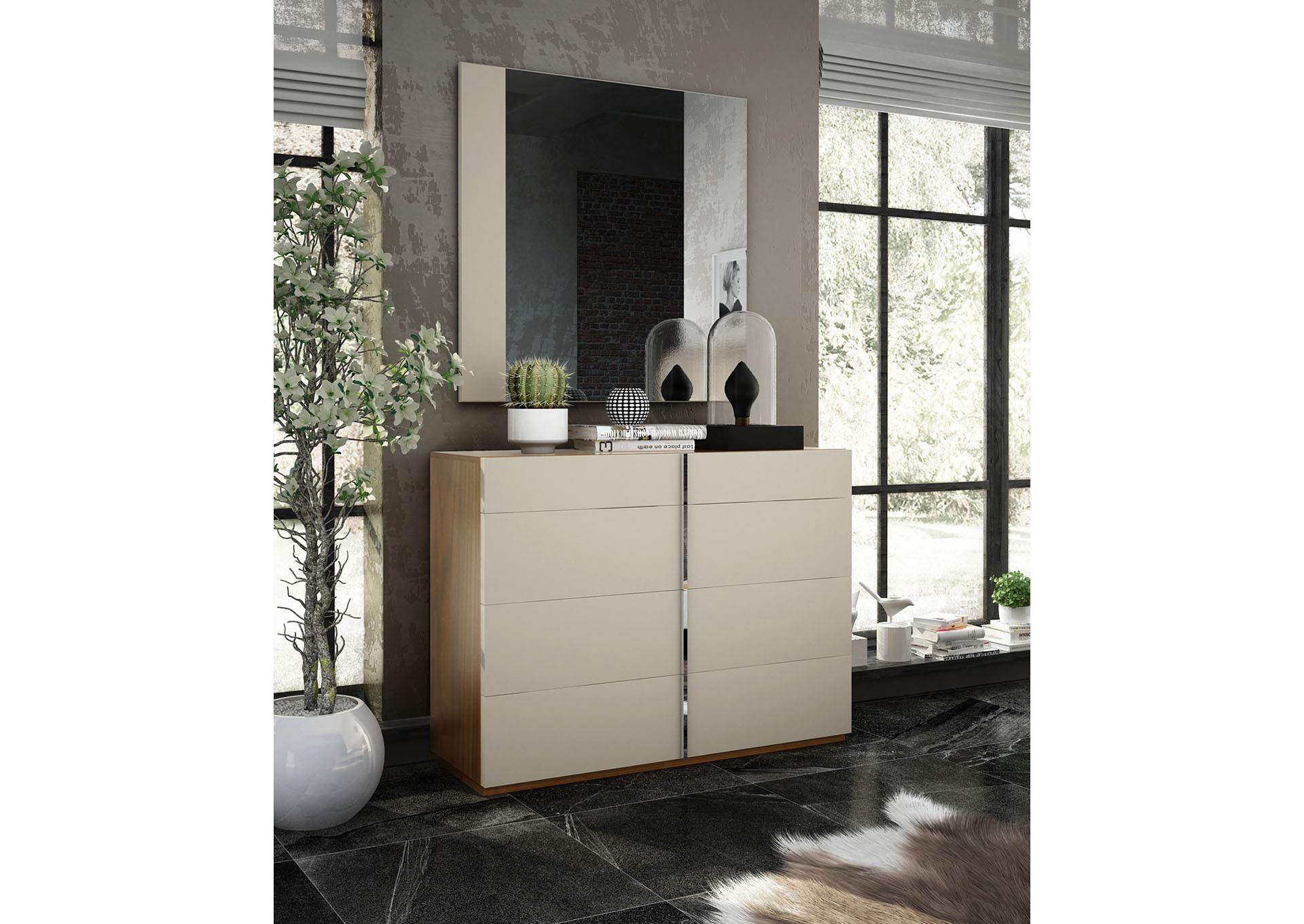 Cadiz Beige Single Dresser,ESF Wholesale Furniture