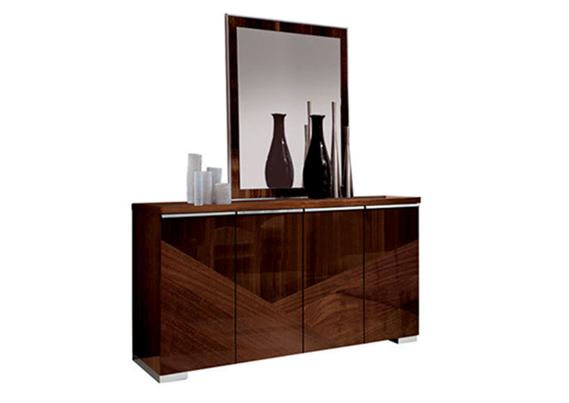 Capri Walnut 4 Door Buffet,ESF Wholesale Furniture