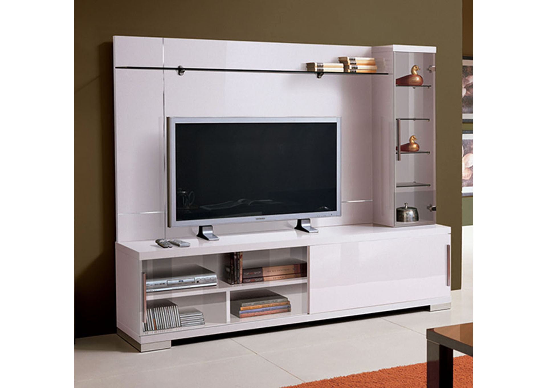 Capri White Wall Unit,ESF Wholesale Furniture