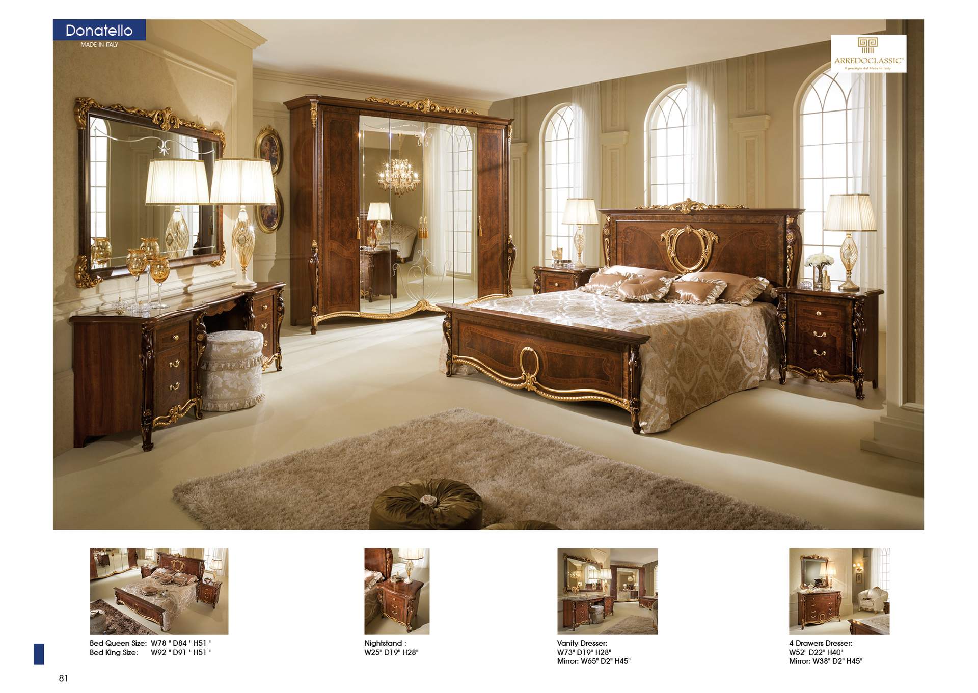 Donatello King Bed,ESF Wholesale Furniture