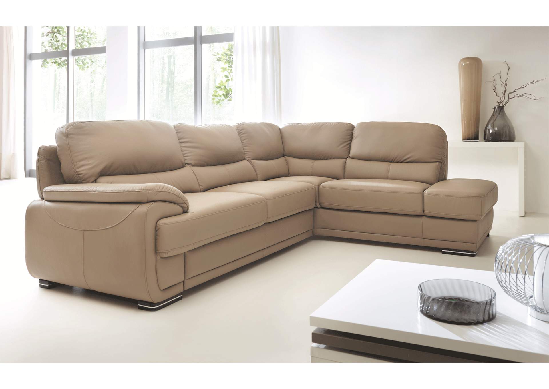 Brown/Wenge/Walnut Argento Sectional Right,ESF Wholesale Furniture