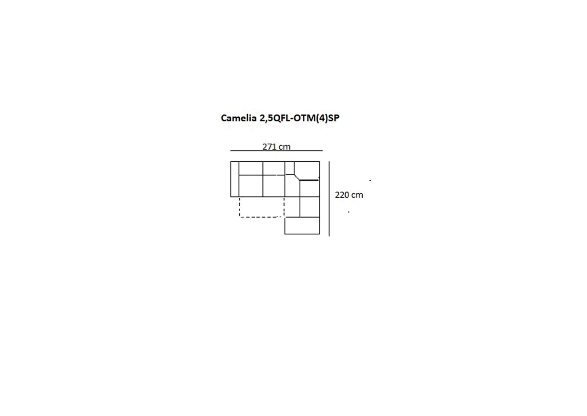 Grey/Silver Camelia Sectional Right,ESF Wholesale Furniture