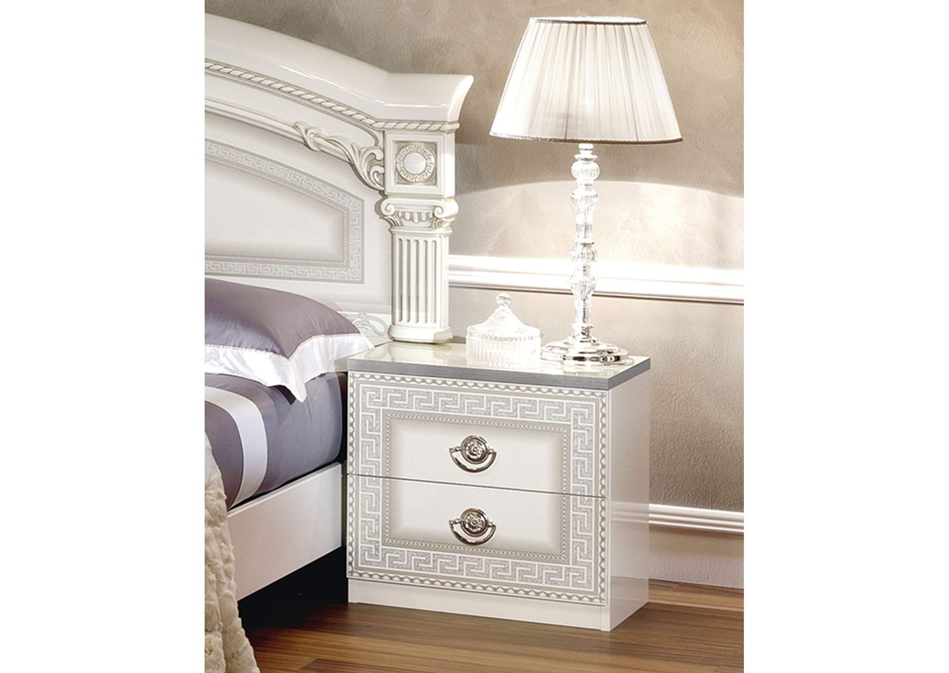 Aida Withe with Silver Vanity Dresser,ESF Wholesale Furniture
