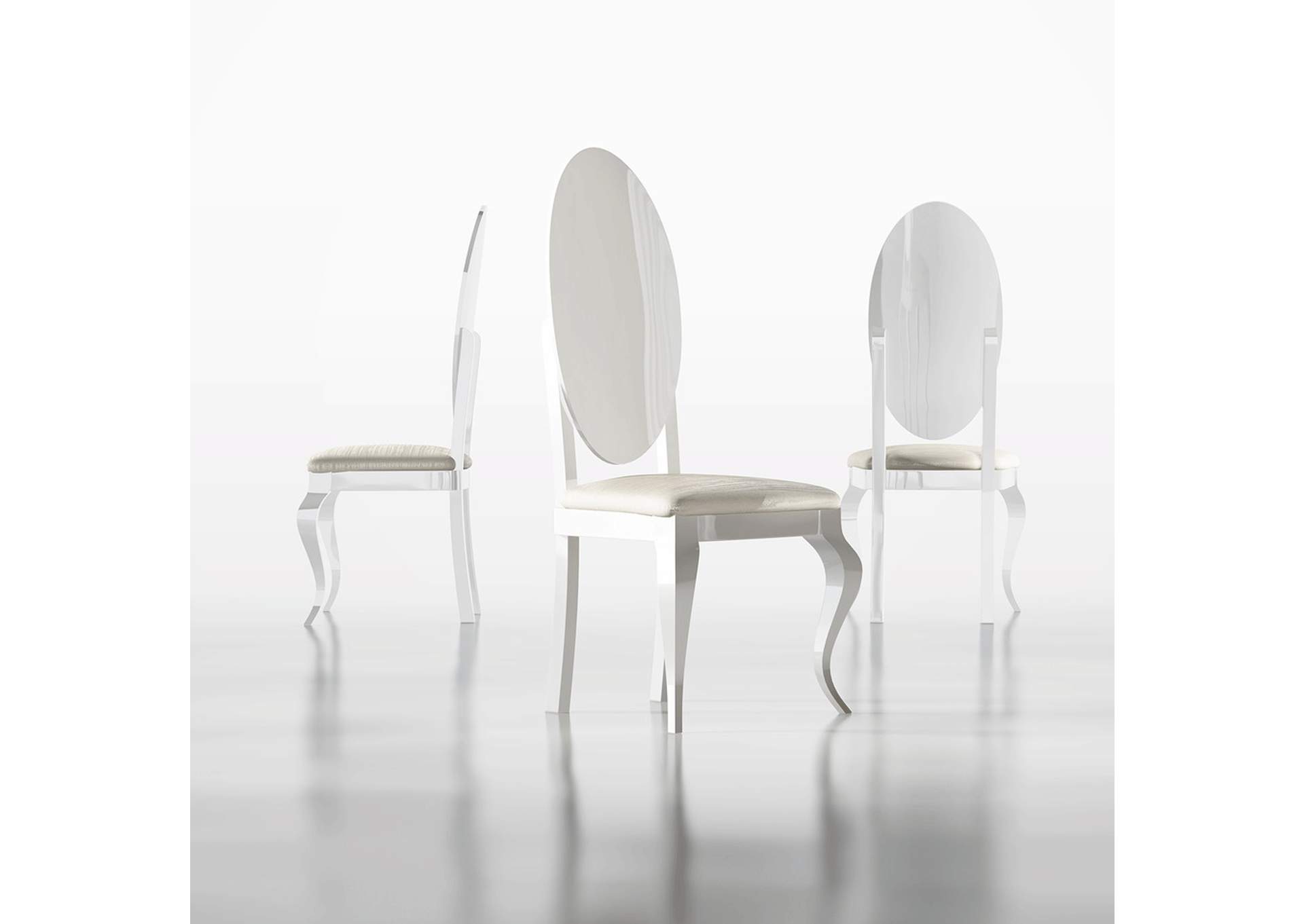 Carmen Arm And Side White Chair SET,ESF Wholesale Furniture