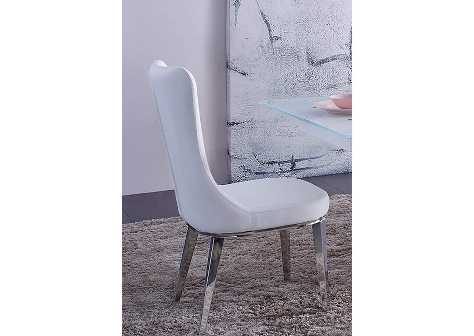 6138 Solid White (no Pattern) Chair SET,ESF Wholesale Furniture