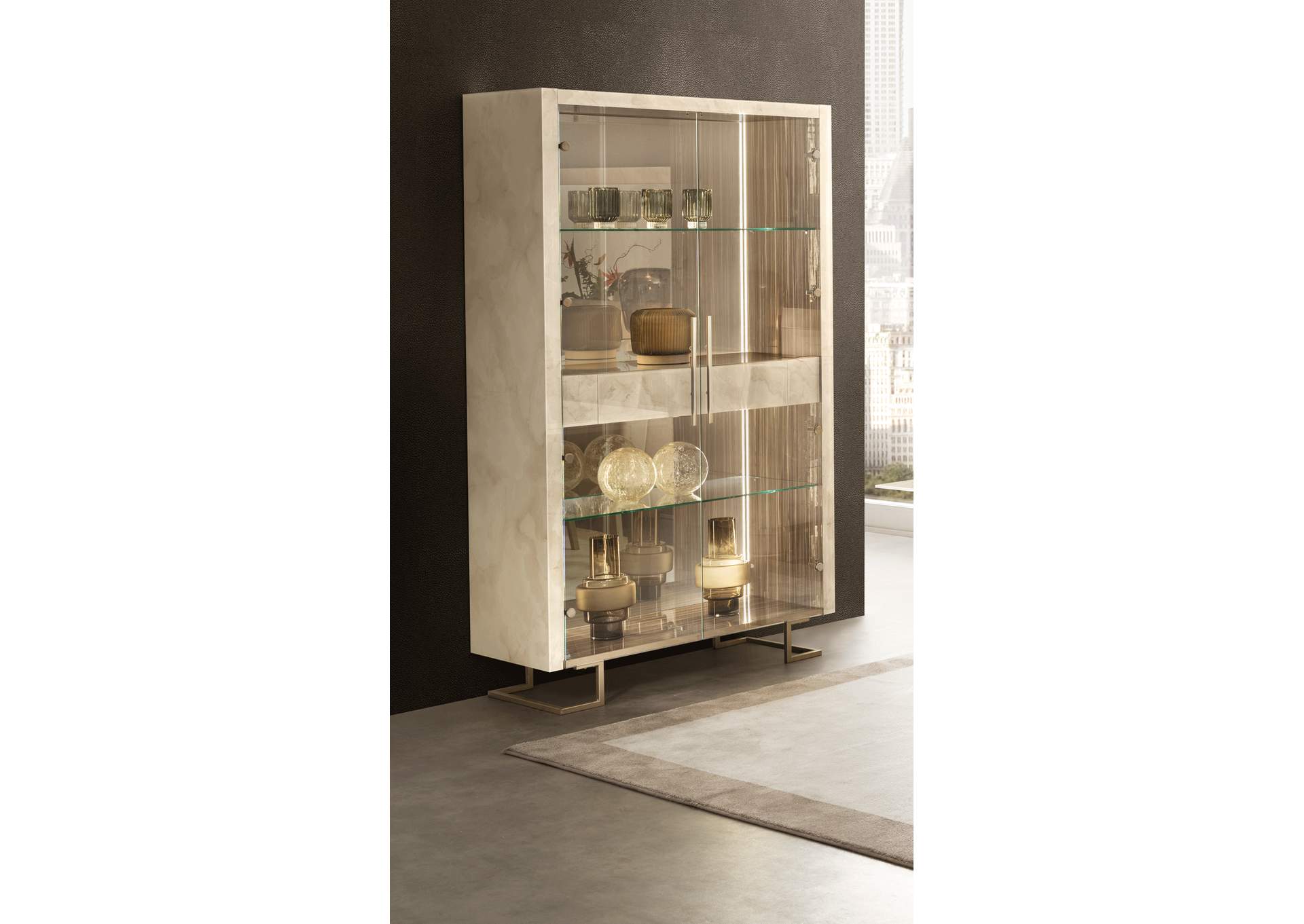 Luce 2 Door Cabinet with Drawer SET,ESF Wholesale Furniture