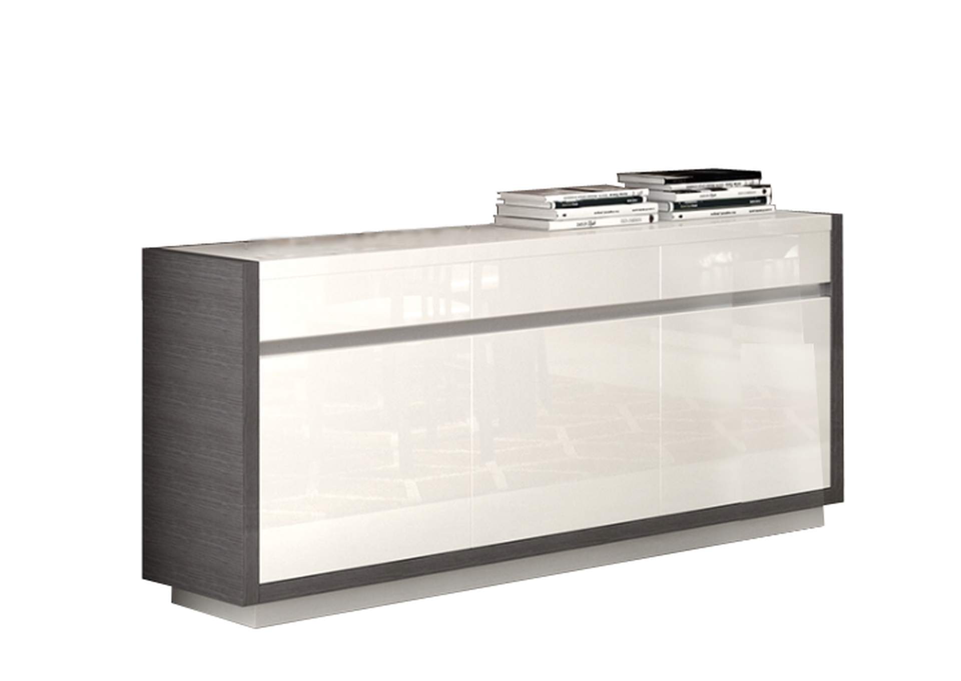 White, Brown/Wenge/Walnut, Grey/Silver Mangano Buffet Set,ESF Wholesale Furniture