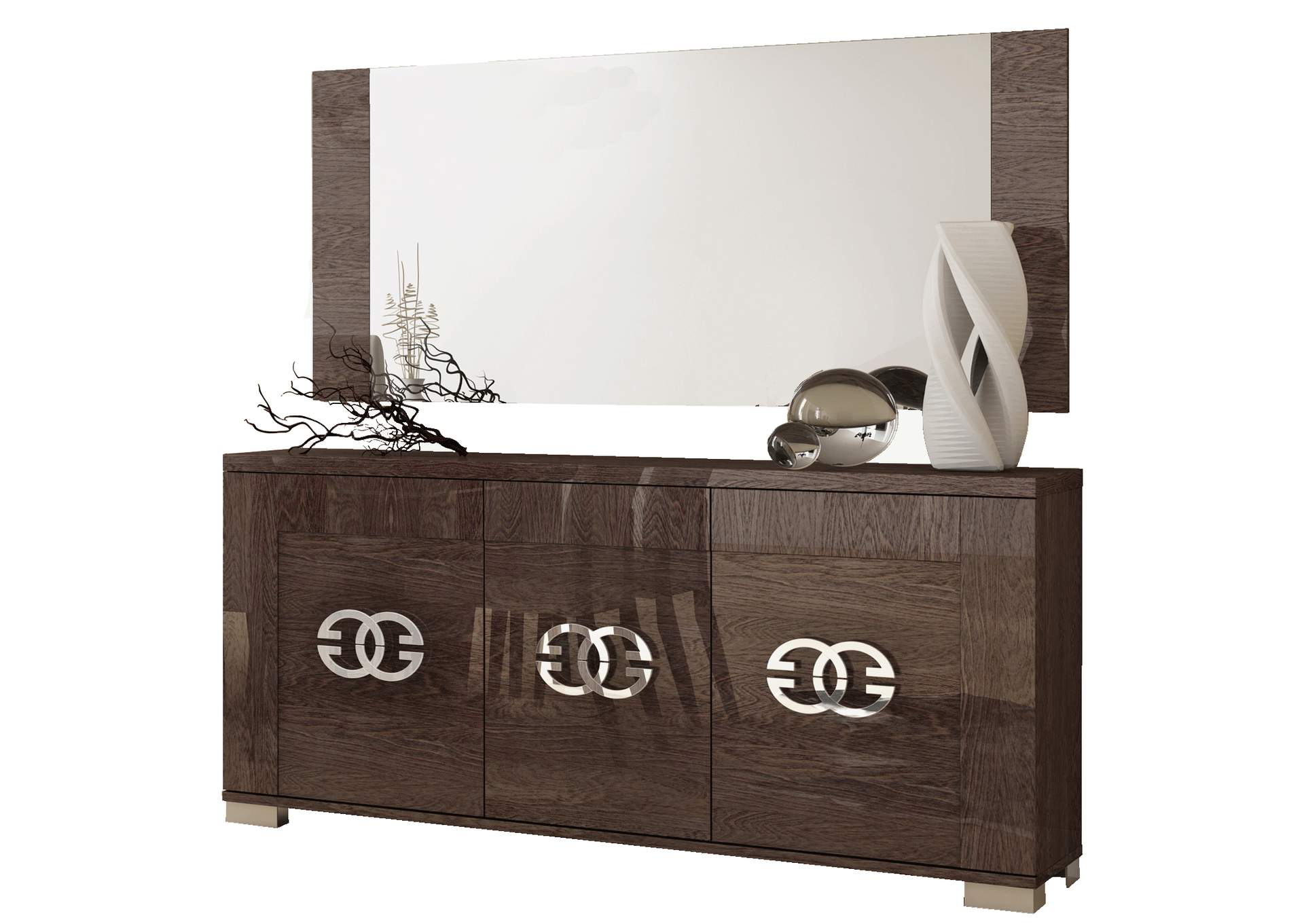 Prestige 3 Door Buffet with Mirror SET,ESF Wholesale Furniture