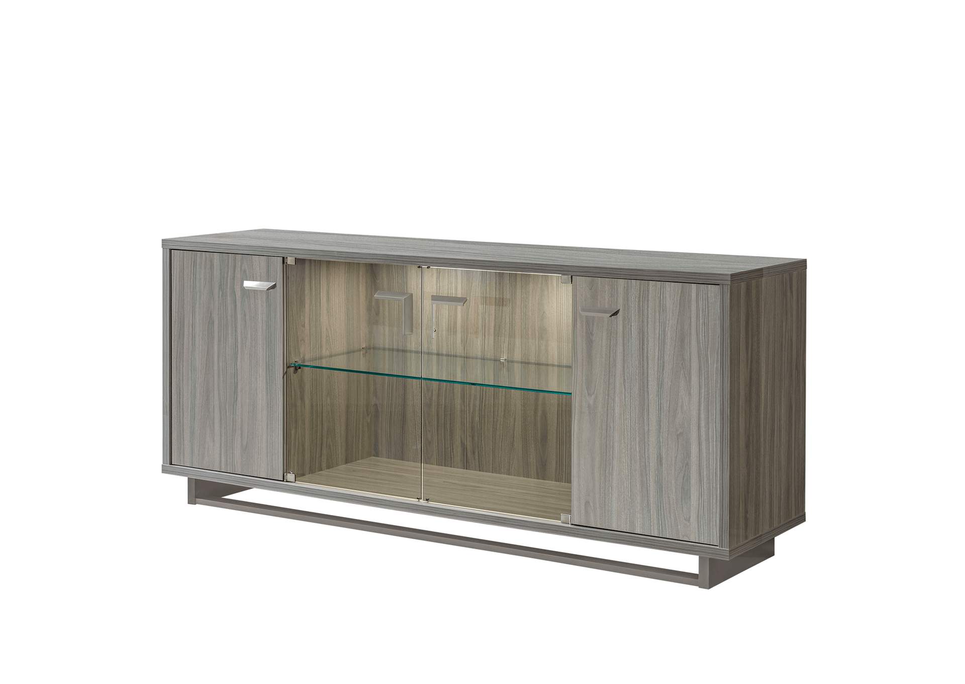 Volare 4 Door Buffet with Mirror Grey SET,ESF Wholesale Furniture