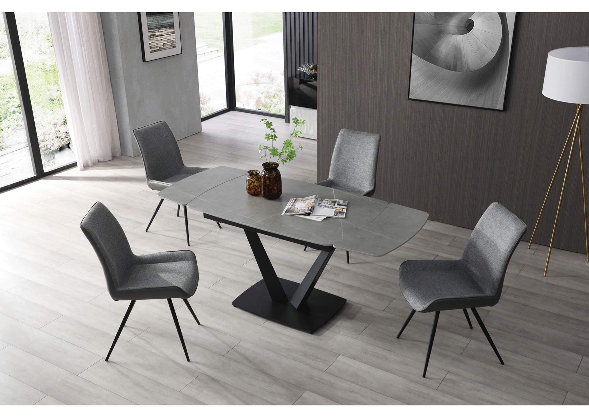 109 Grey Table with 79 Chairs SET,ESF Wholesale Furniture