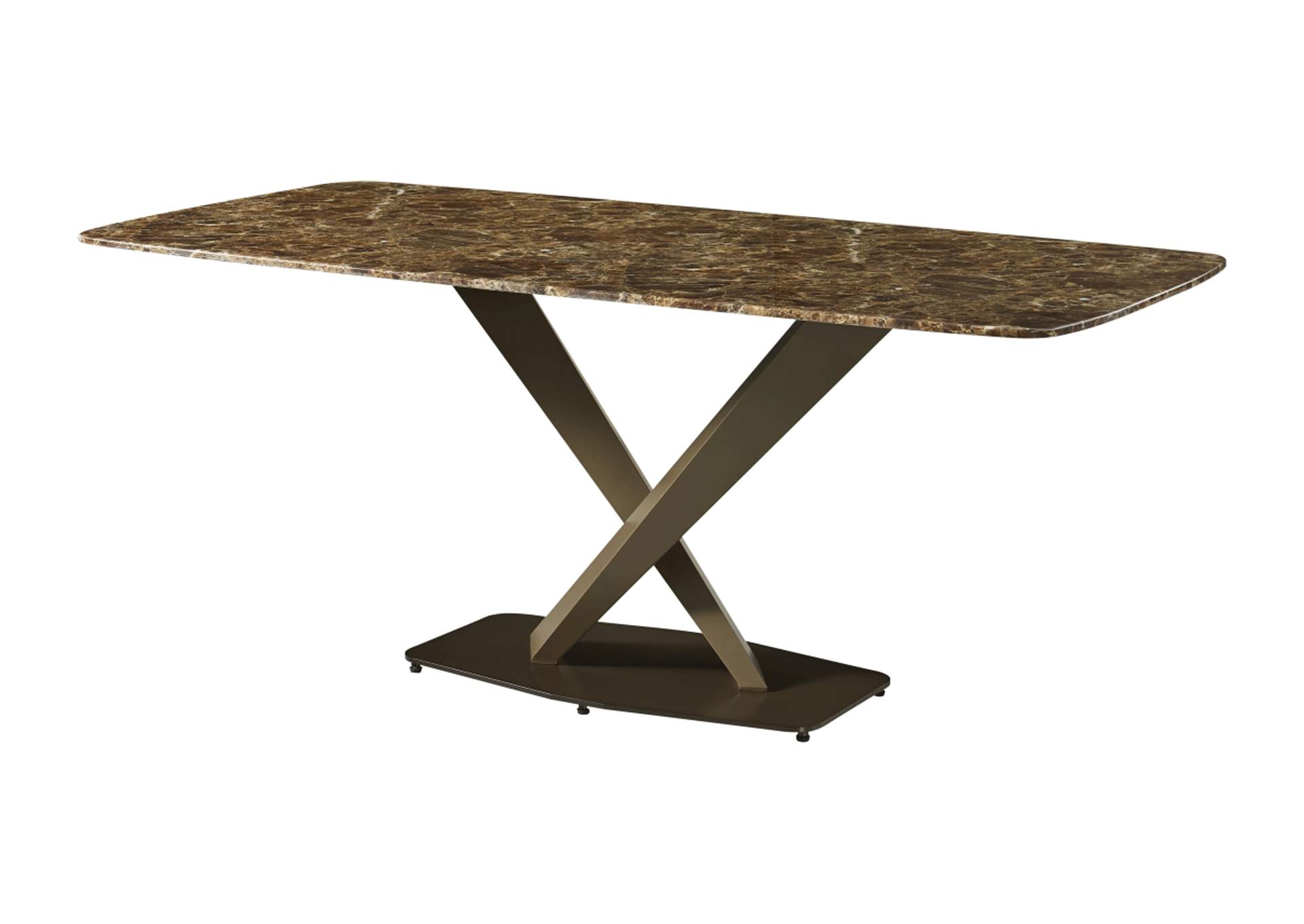 Grey/Silver, Yellow/Gold, Marble  311 Dining Table Fixed,ESF Wholesale Furniture