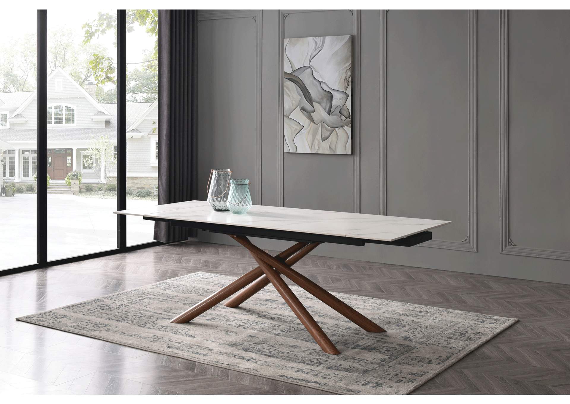 9063 Dining Marble Table SET,ESF Wholesale Furniture