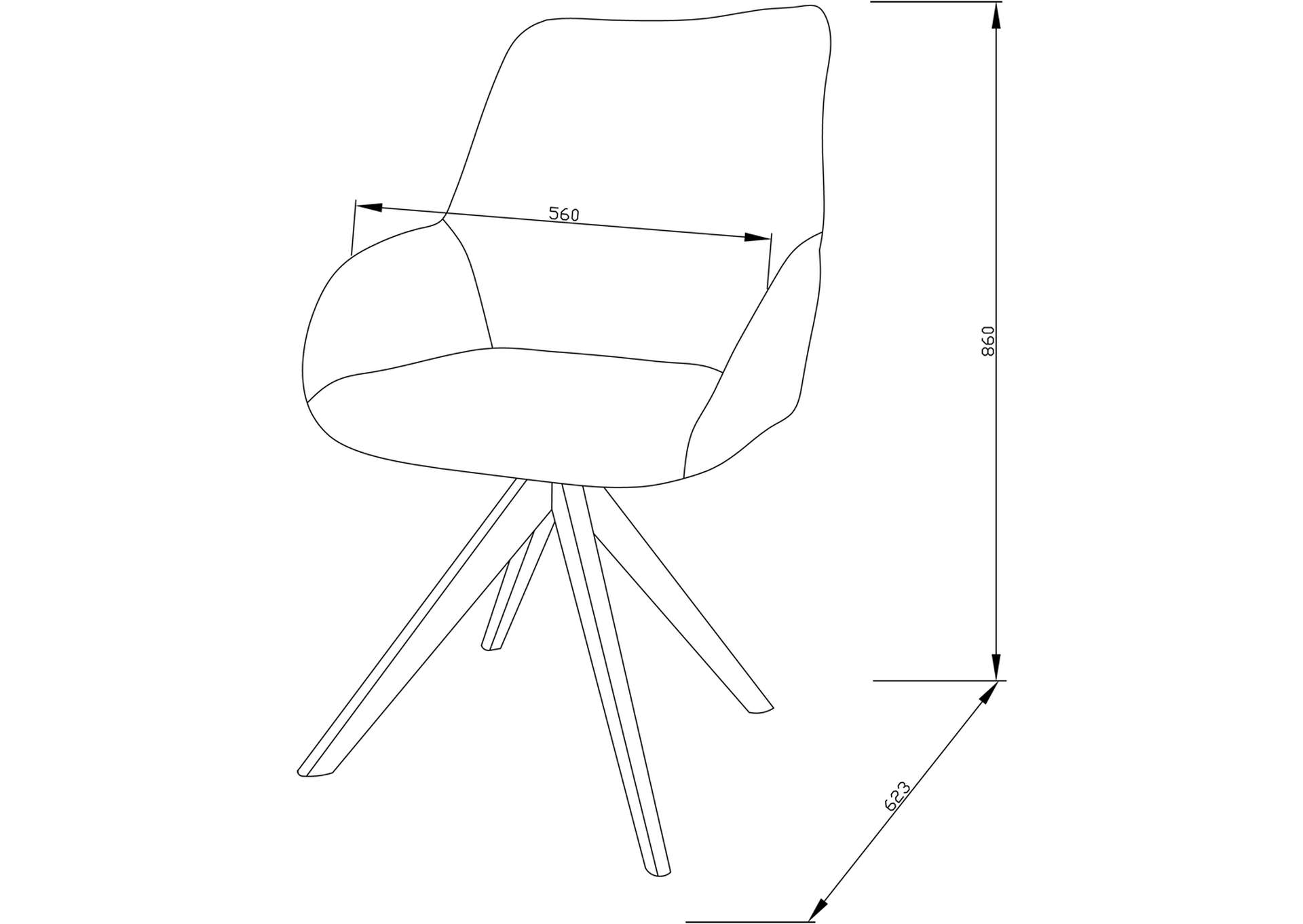 9086 Table with 1327 Swivel Chairs SET,ESF Wholesale Furniture