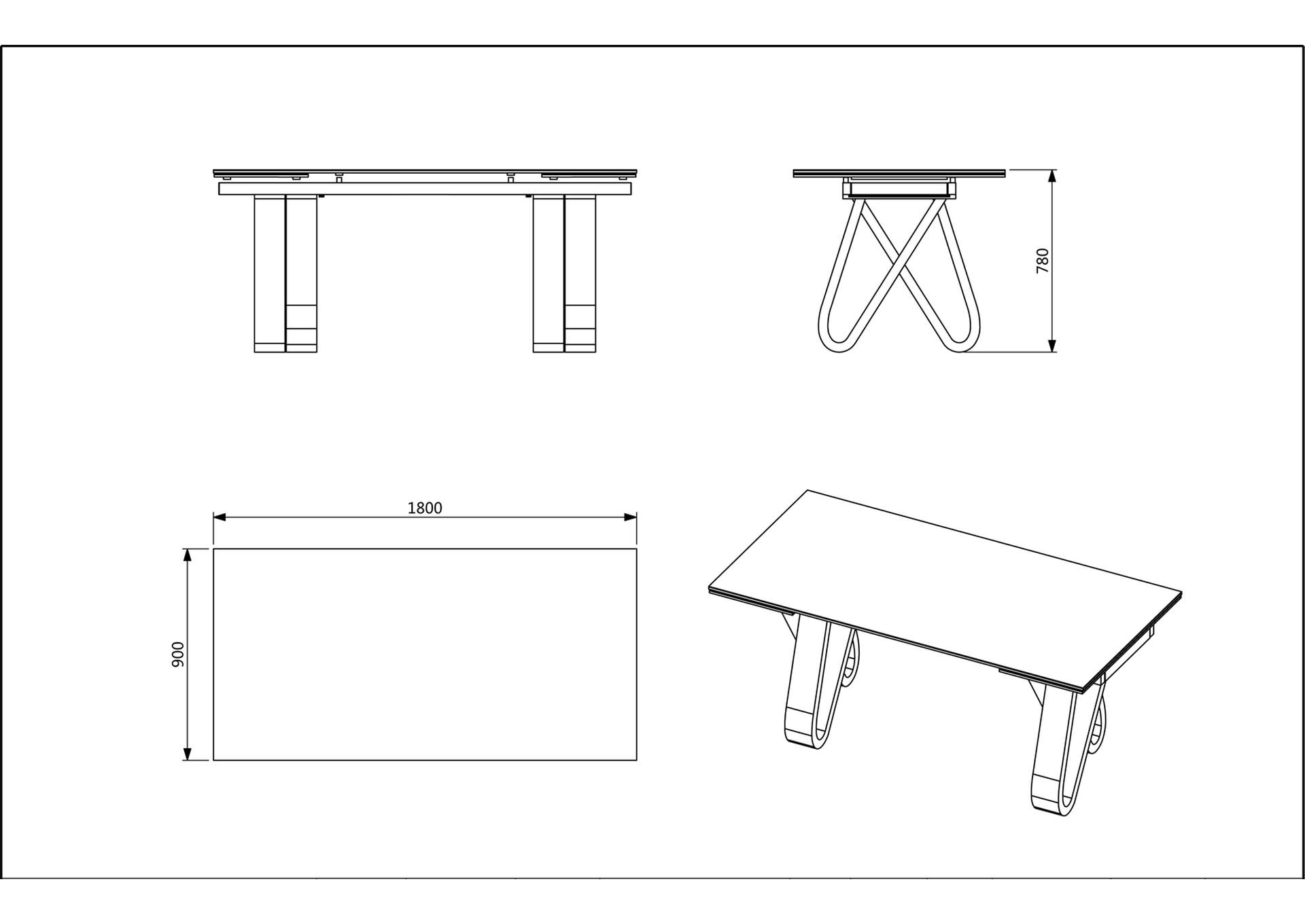 9086 Table with 1327 Swivel Chairs SET,ESF Wholesale Furniture