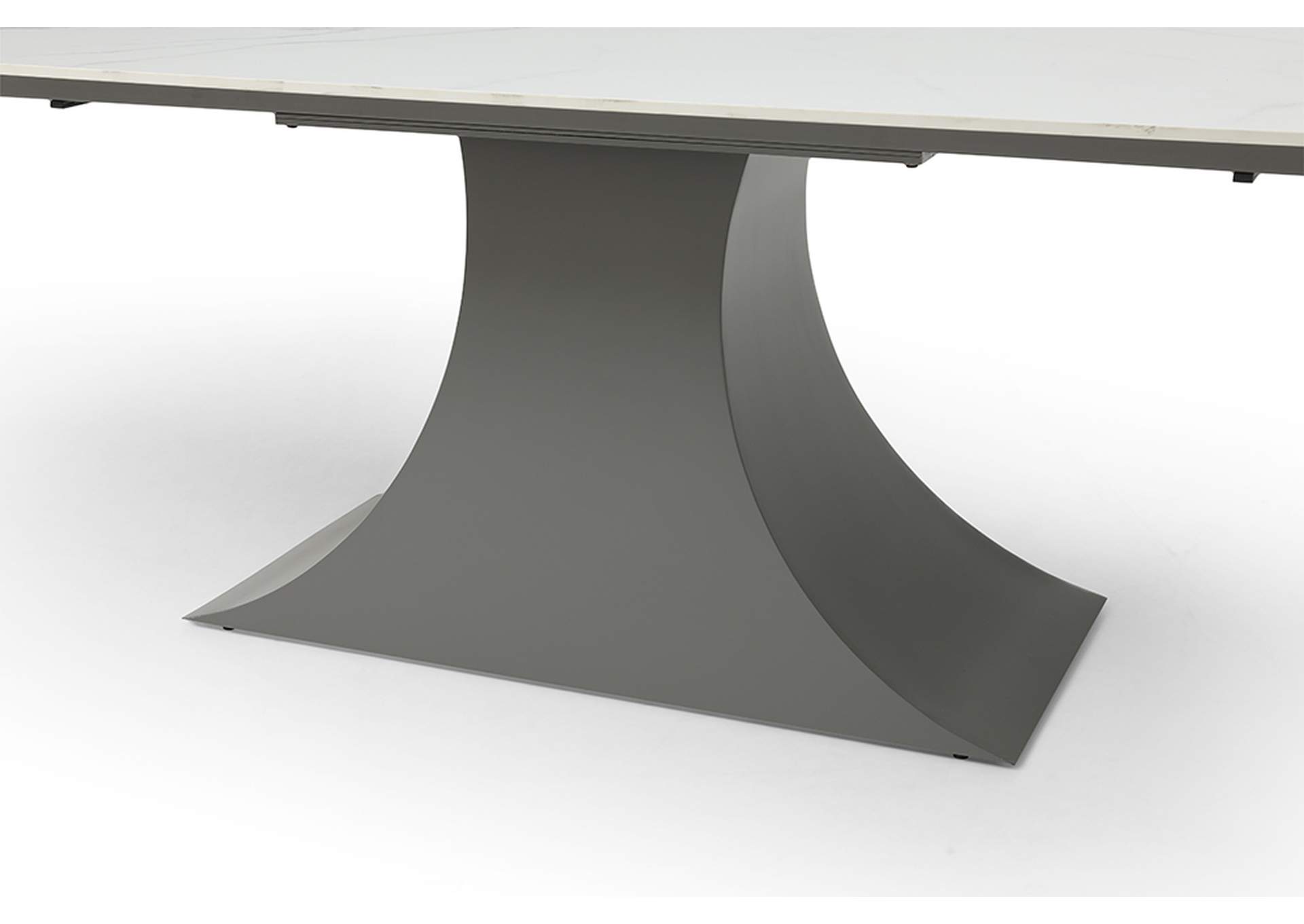 9437 Dining Table with 1218 Swivel Dark Grey Chair SET,ESF Wholesale Furniture