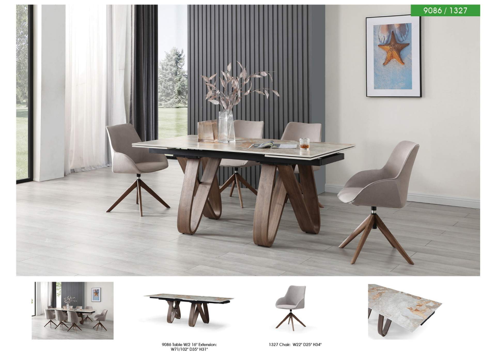 9086 Table SET,ESF Wholesale Furniture