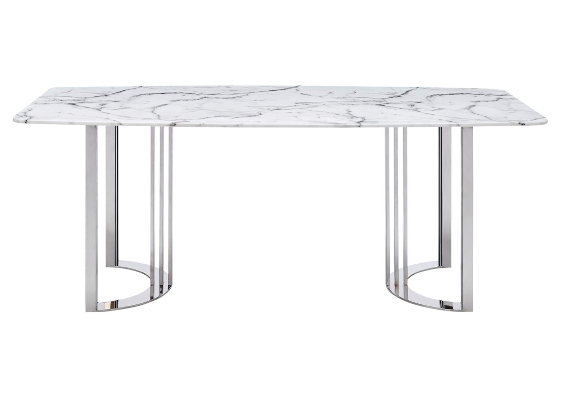 131 Silver Marble Dining Table SET,ESF Wholesale Furniture