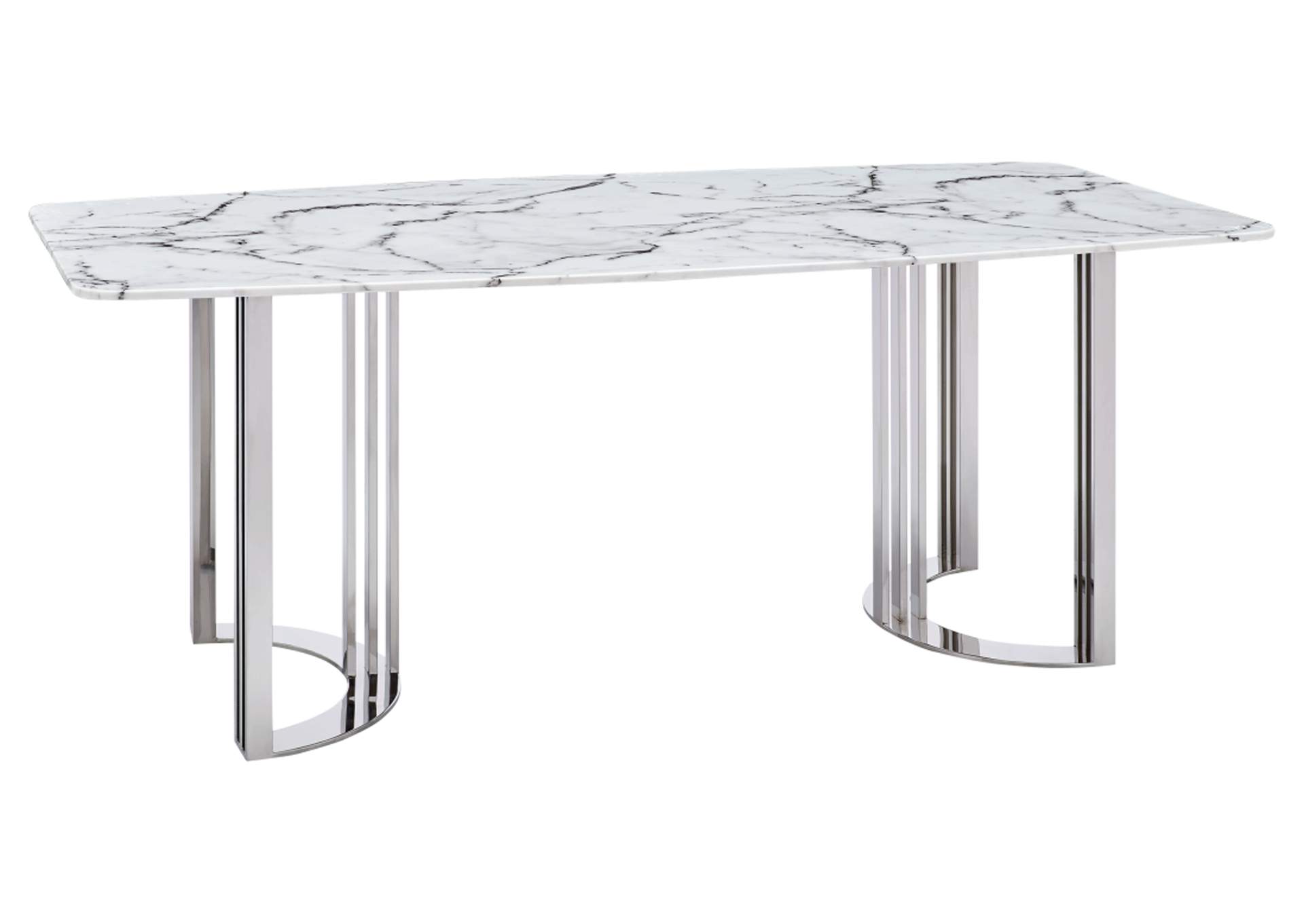 131 Silver Marble Dining SET,ESF Wholesale Furniture