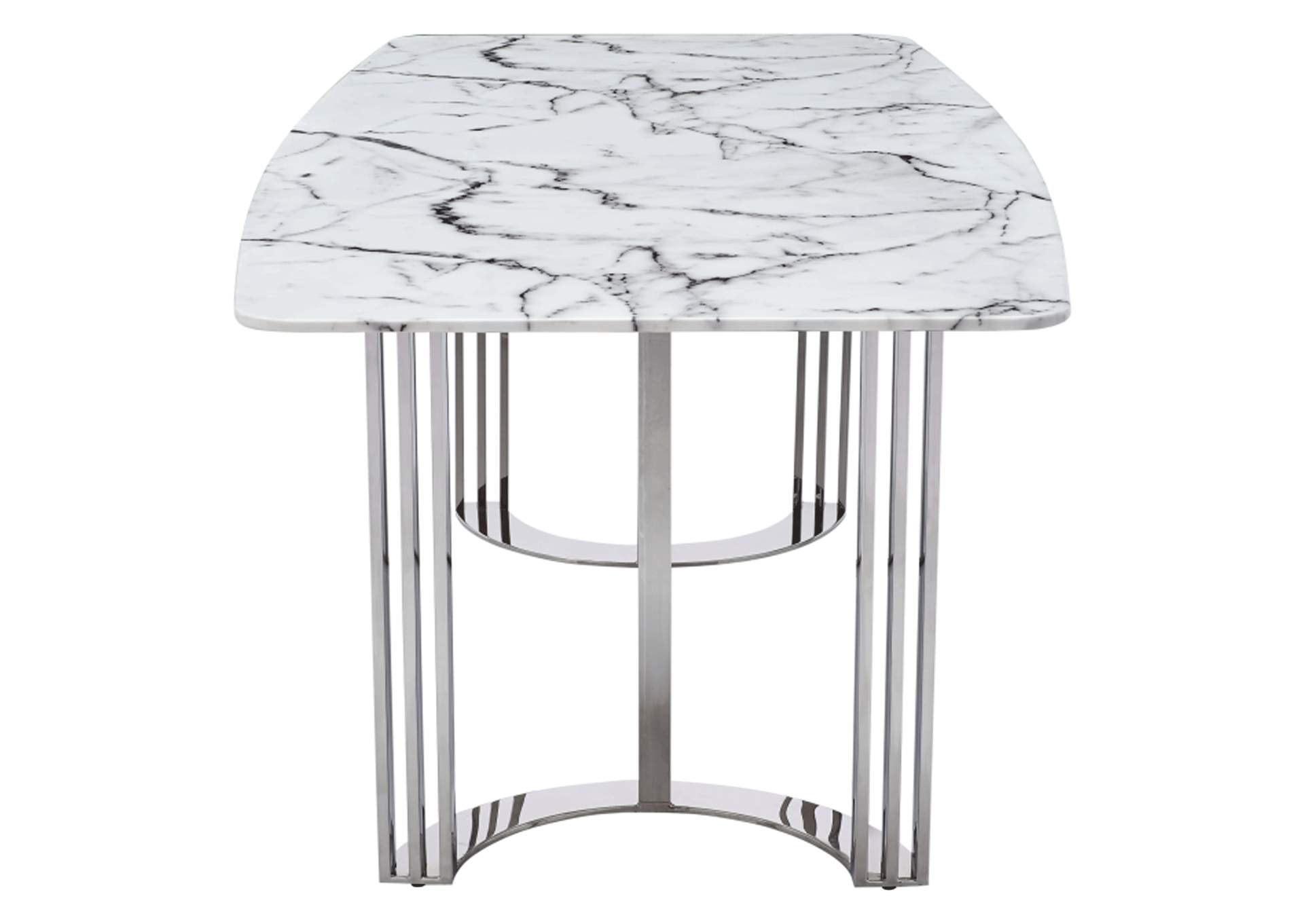 131 Silver Marble Dining Table SET,ESF Wholesale Furniture