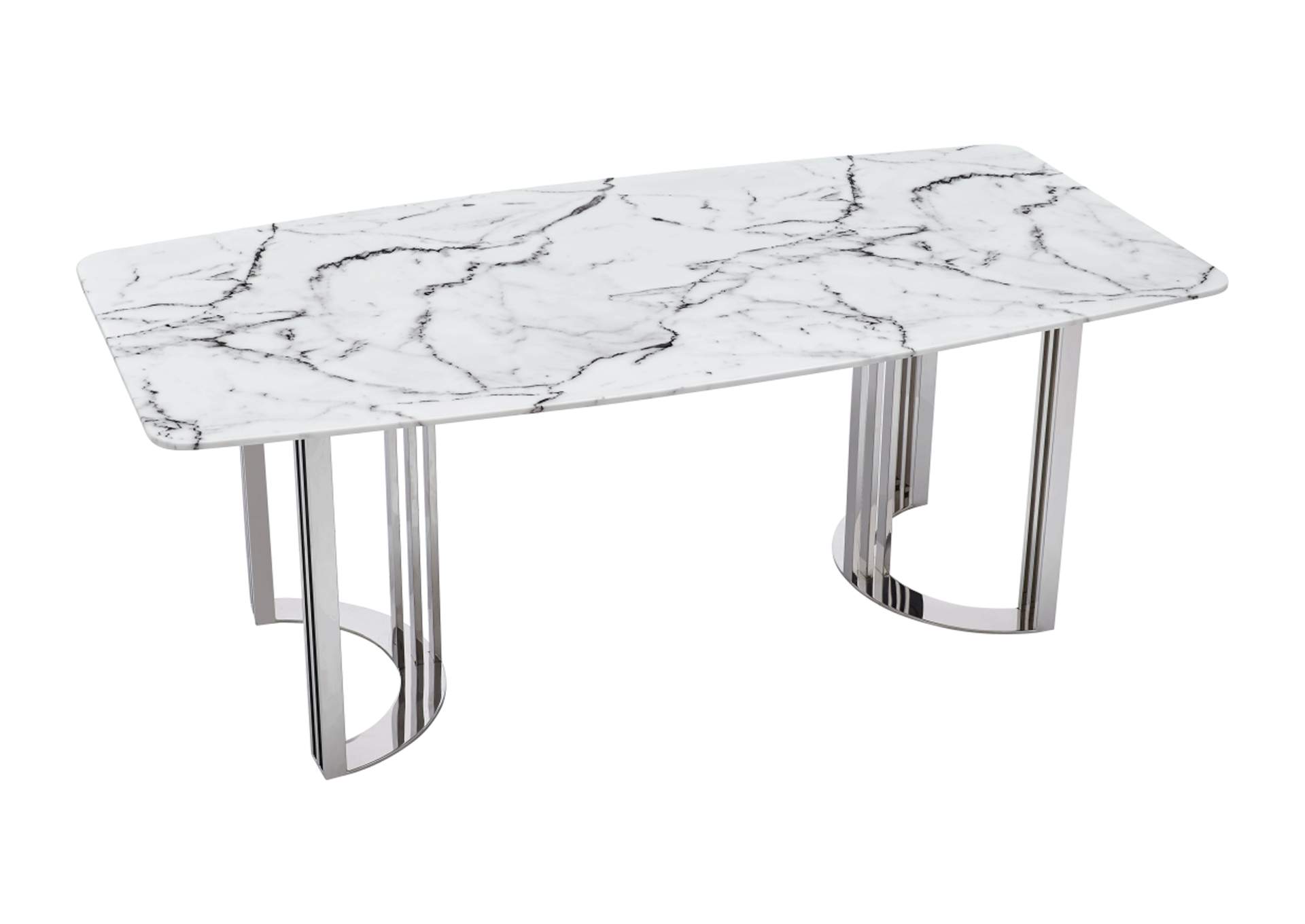 131 Silver Marble Dining SET,ESF Wholesale Furniture