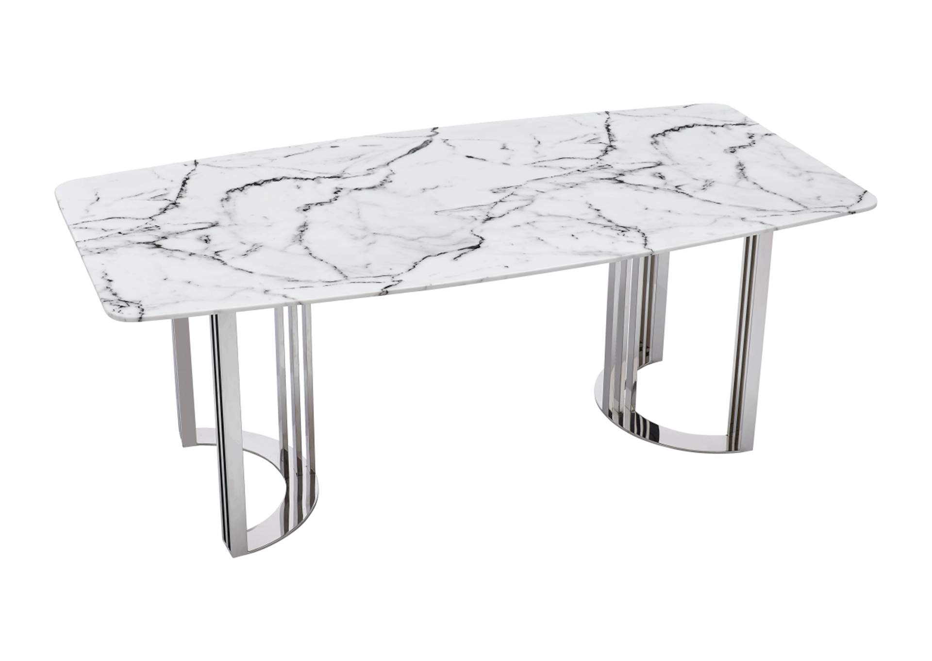 131 Silver Marble Dining Table SET,ESF Wholesale Furniture