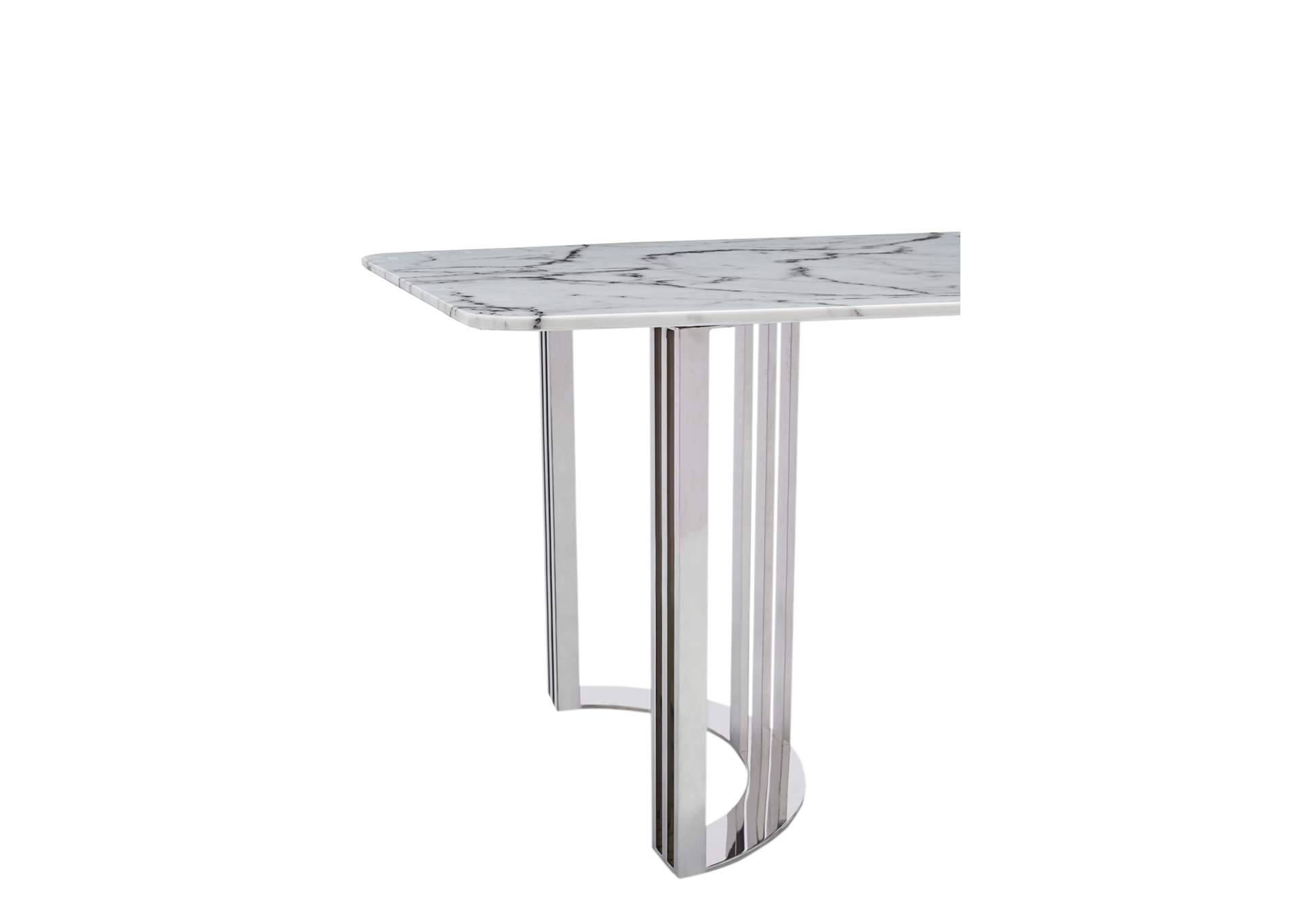 131 Silver Marble Dining Table SET,ESF Wholesale Furniture