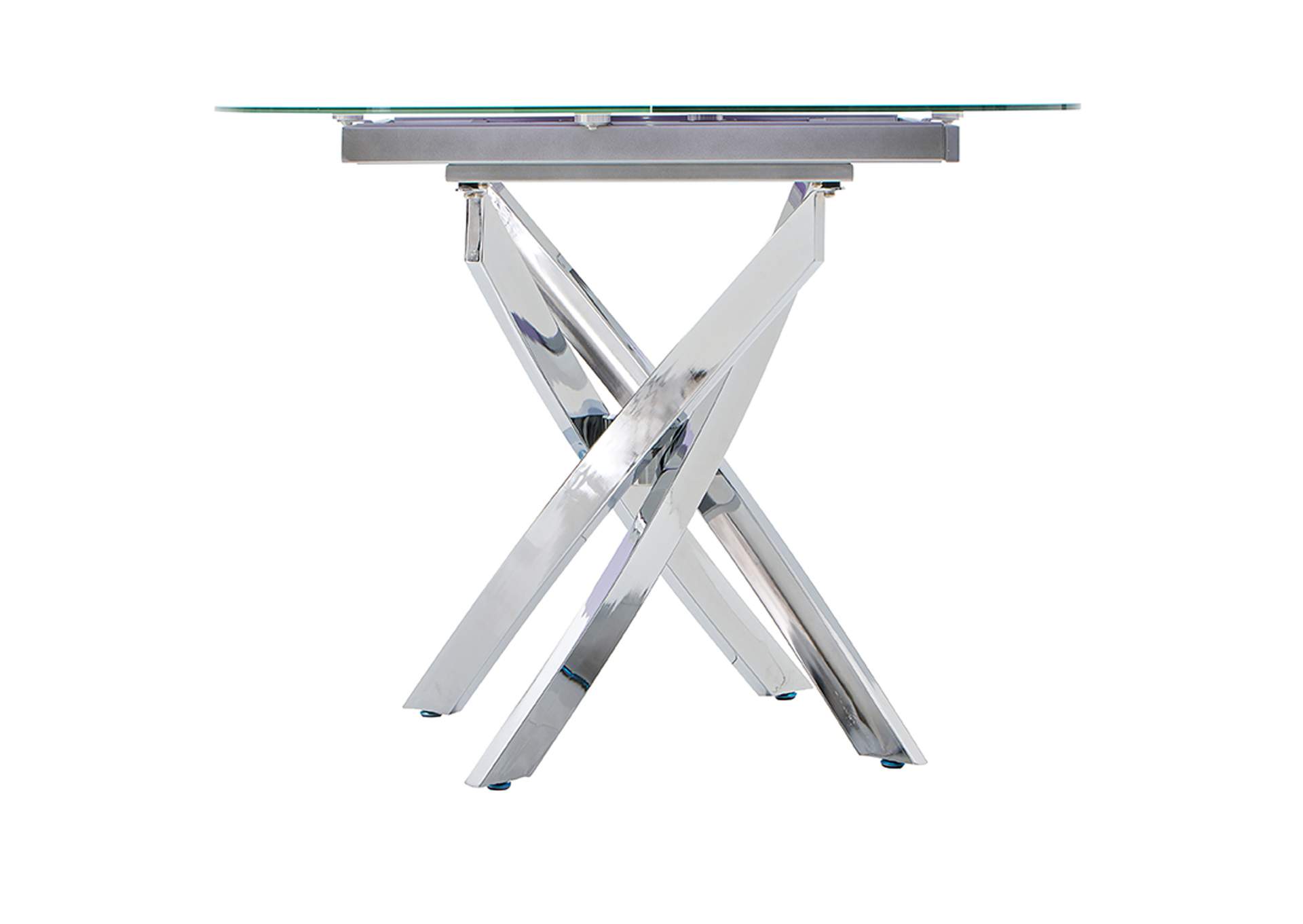 White, Grey/Silver 2303 Table W/Extension,ESF Wholesale Furniture