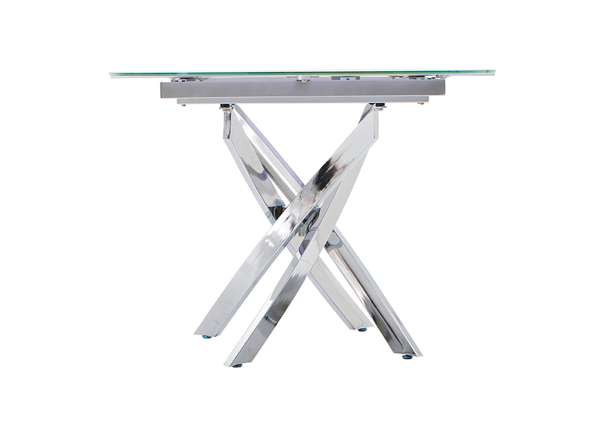 White, Grey/Silver 2303 Table W/Extension,ESF Wholesale Furniture