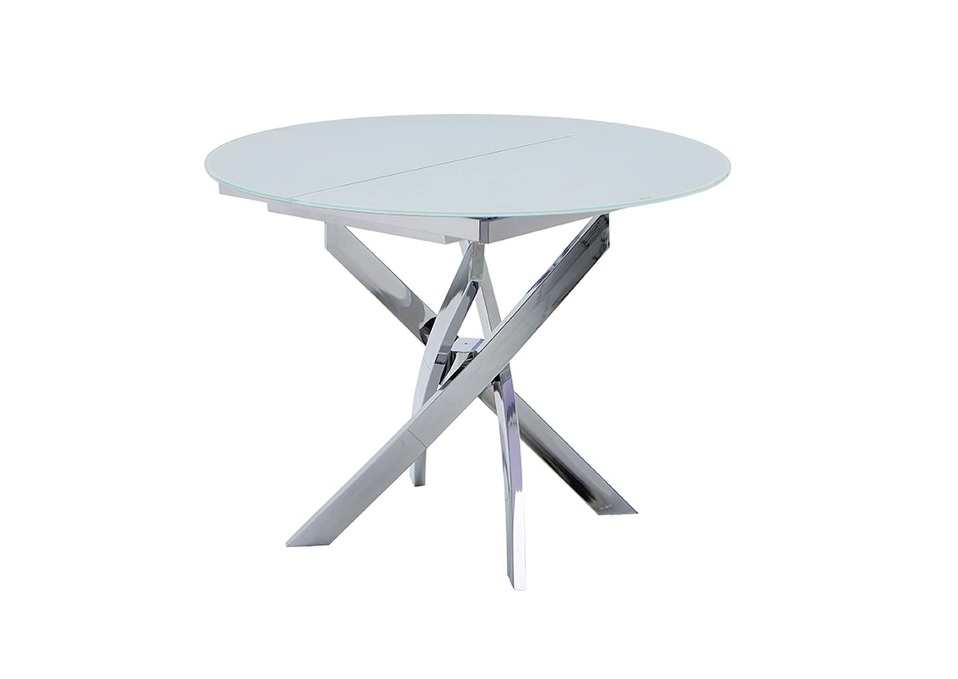 White, Grey/Silver 2303 Table W/Extension,ESF Wholesale Furniture