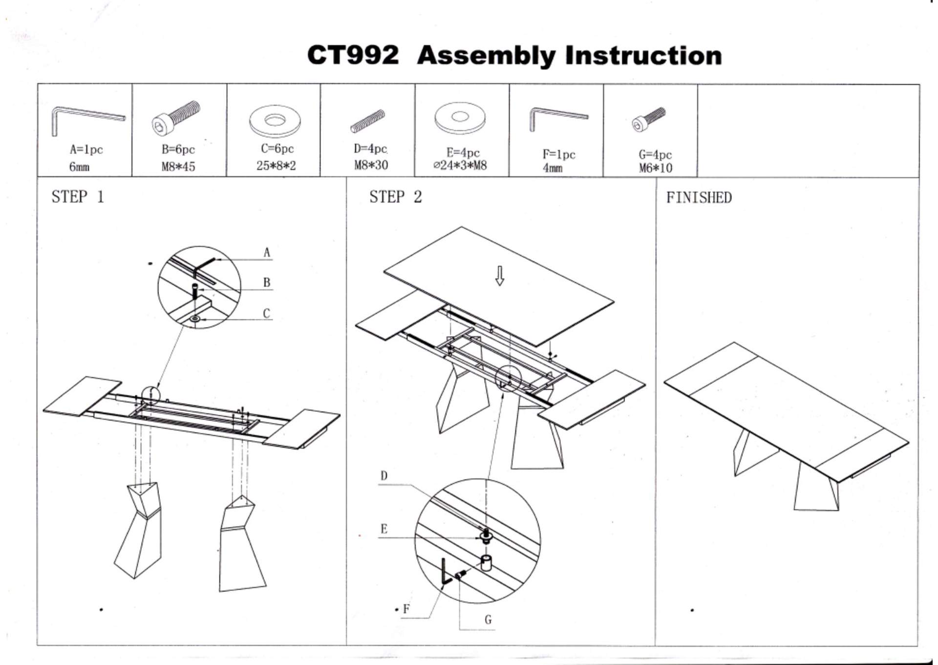 992 Dining Table,ESF Wholesale Furniture