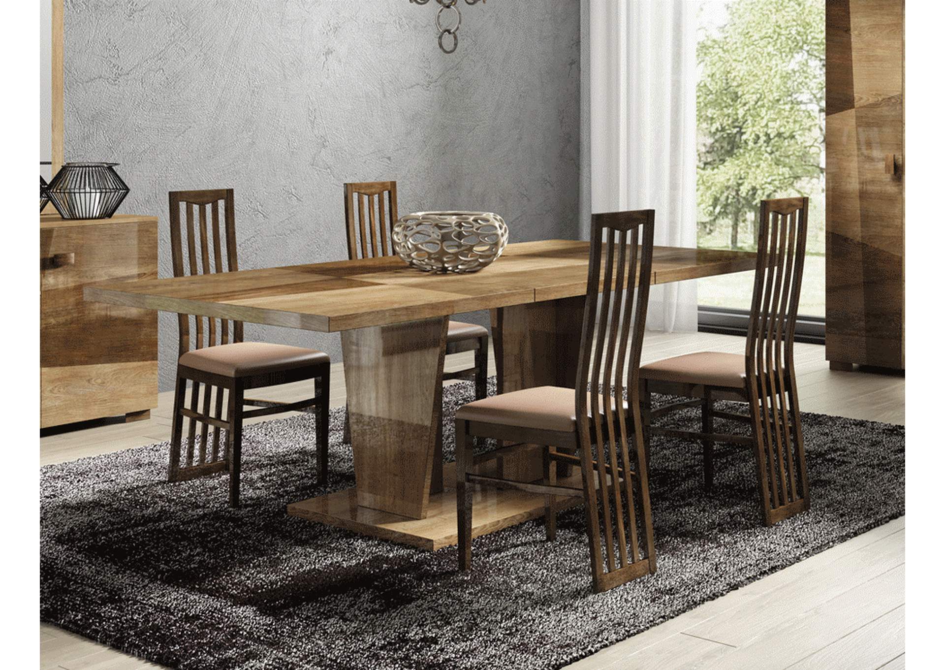 Brown/Wenge/Walnut, Grey/Silver, Light Beige Picasso Dining Table W/Extension,ESF Wholesale Furniture