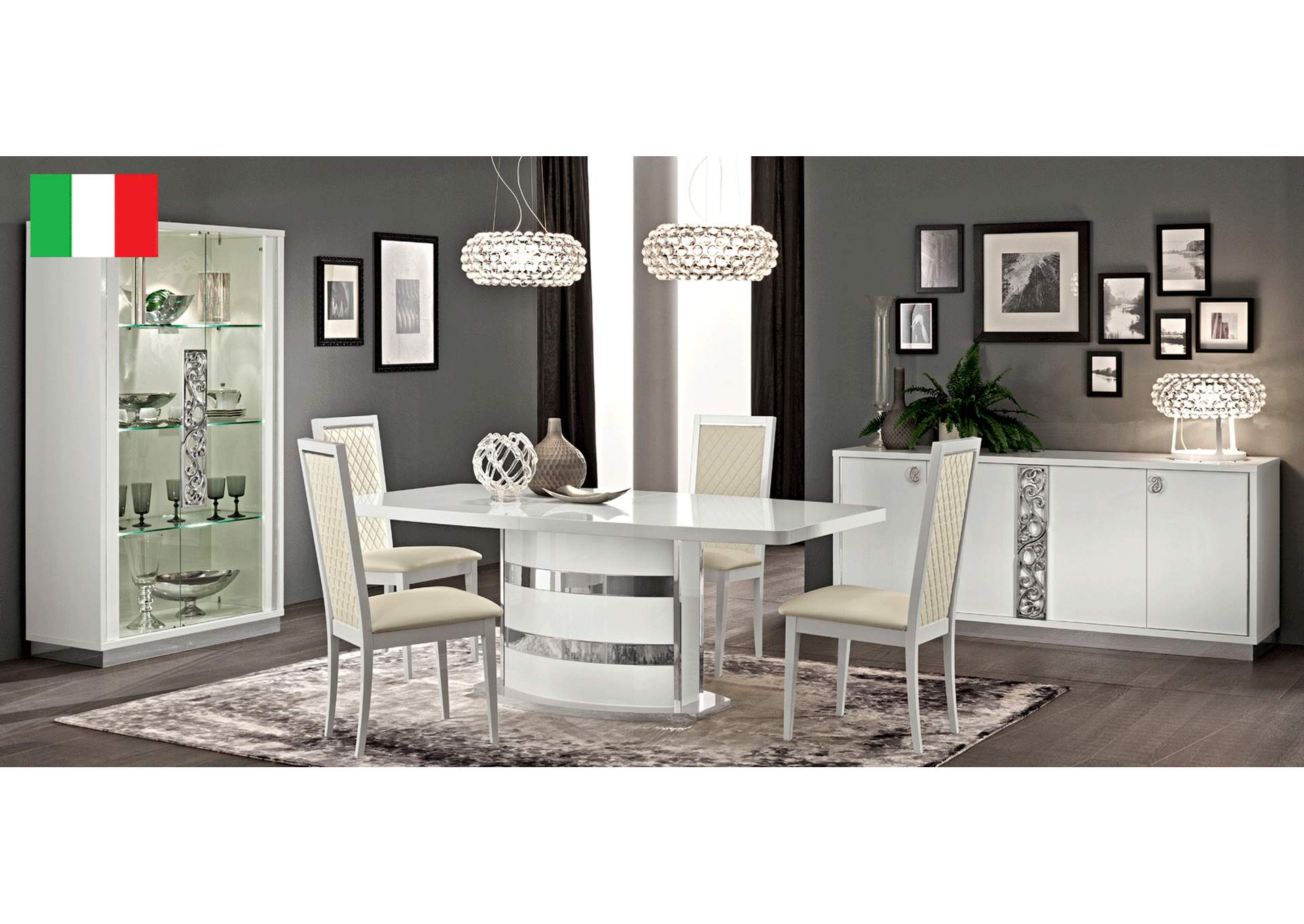 Roma Dining White, Italy SET,ESF Wholesale Furniture