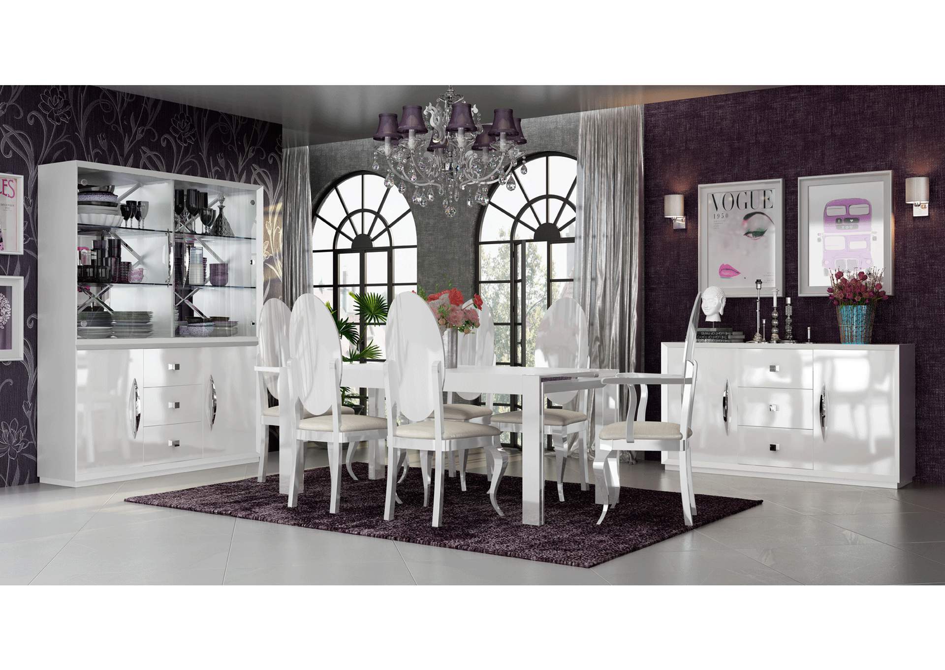 Carmen White Dining Table SET,ESF Wholesale Furniture