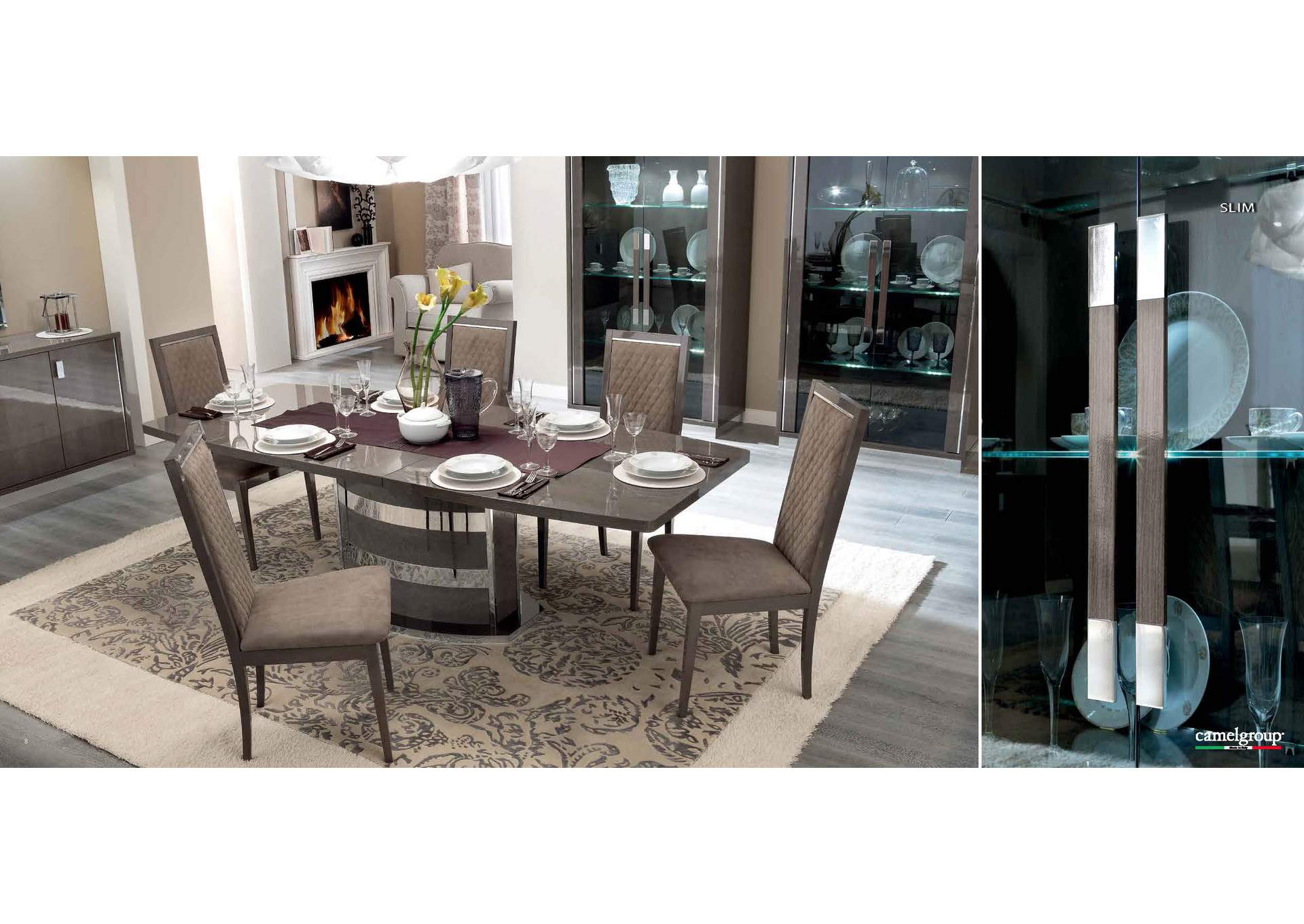 Platinum Slim Dining Table SET,ESF Wholesale Furniture