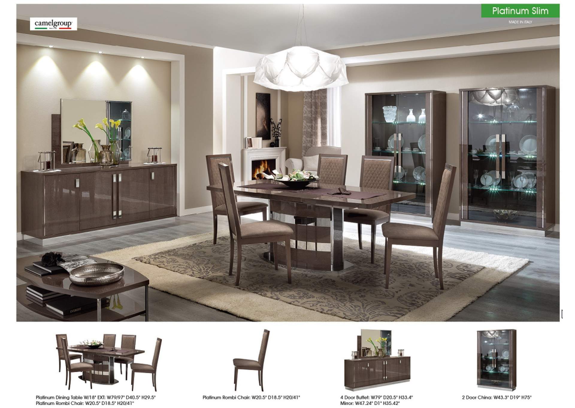 Platinum Slim Dining SET,ESF Wholesale Furniture